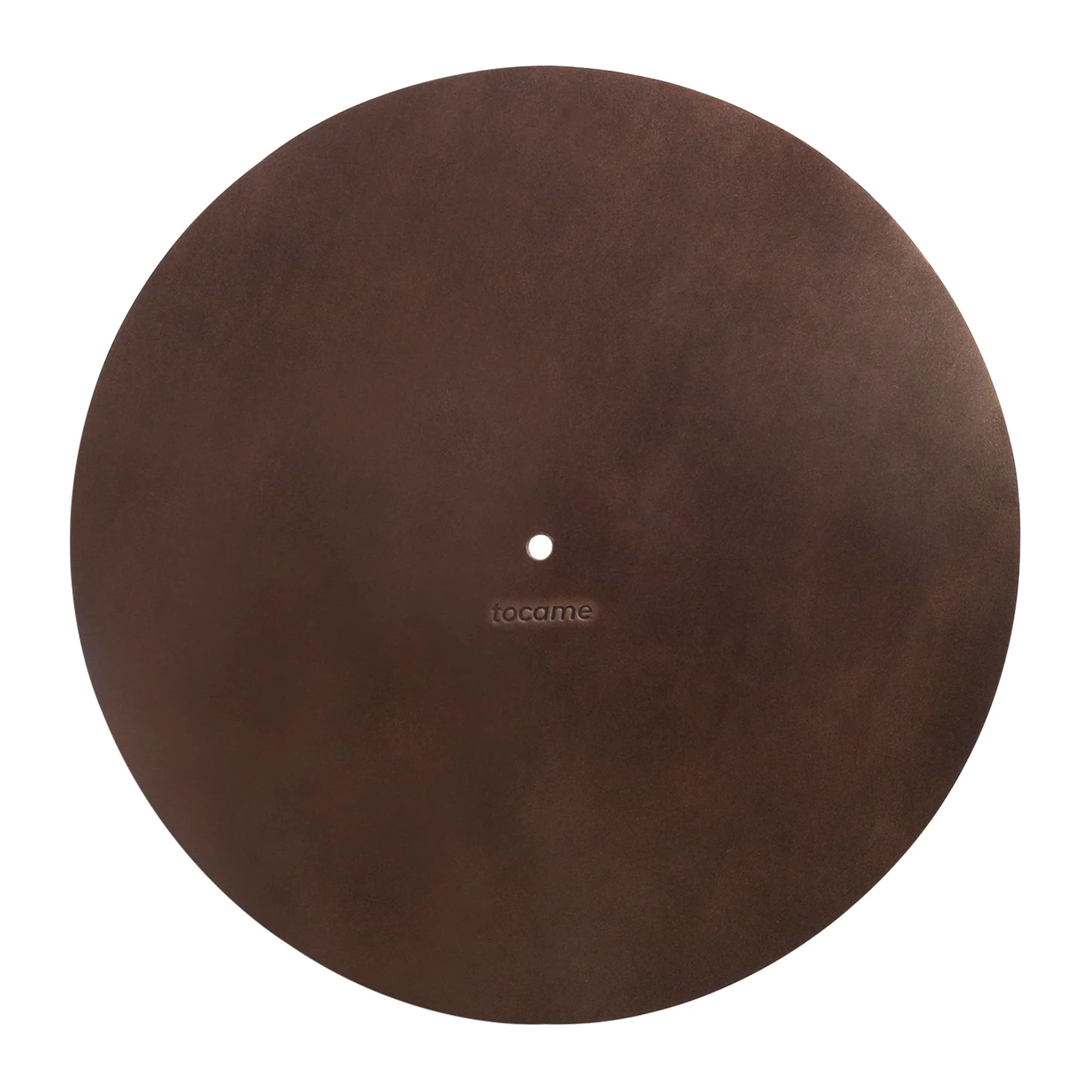 Classy Circular Turntable Slipmat, Antistatic Cover, Reduces Noise & Sounds from Static and Dust, Full Grain Leather, Handmade, Bourbon Brown - Image 3