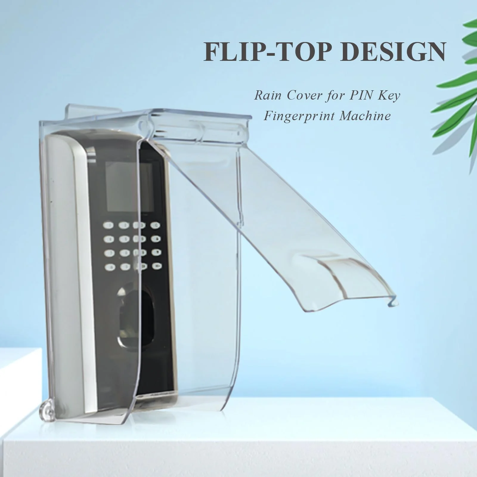 Clear Gate Outdoor Keypad Cover,Flip Access Control Rain Cover,Doorbell rain cover Compatible for Ring Doorbell/Lock Keypad/Attendance Machine/Door Keypad - Image 2