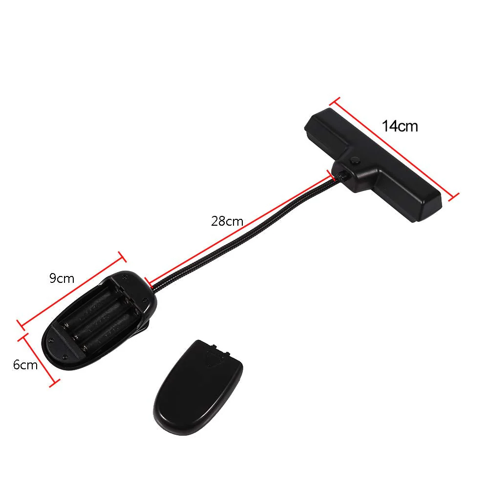 Clip On Lamp Clip On Lamps Plastic Metal Black Portable 10 Led Clip On Music Stand Clamp Light Bedroom Desk Reading Lamp Ac 110V ~220V (b) - Image 5