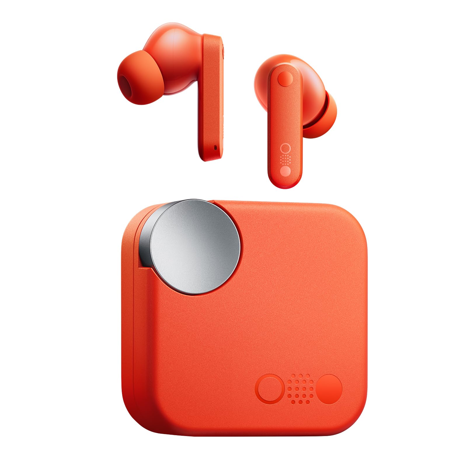 CMF Buds Wireless bluetooth Earbuds, 42dB noise cancelling earbuds, Dirac HD Audio, 35.5H Playtime, BT5.3, IP54 Waterproof, 4HD Mics wireless headphones for iPhone & Android (Orange) Orange