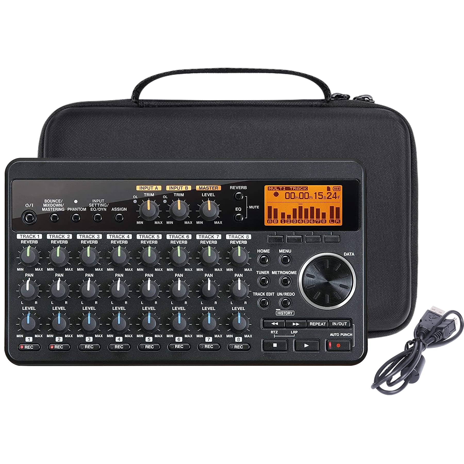 co2CREA Hard Case replacement for Tascam DP-008EX 8-Track Digital Pocketstudio Multi-Track Audio Recorder Case for Tascam DP-008EX - Image 8