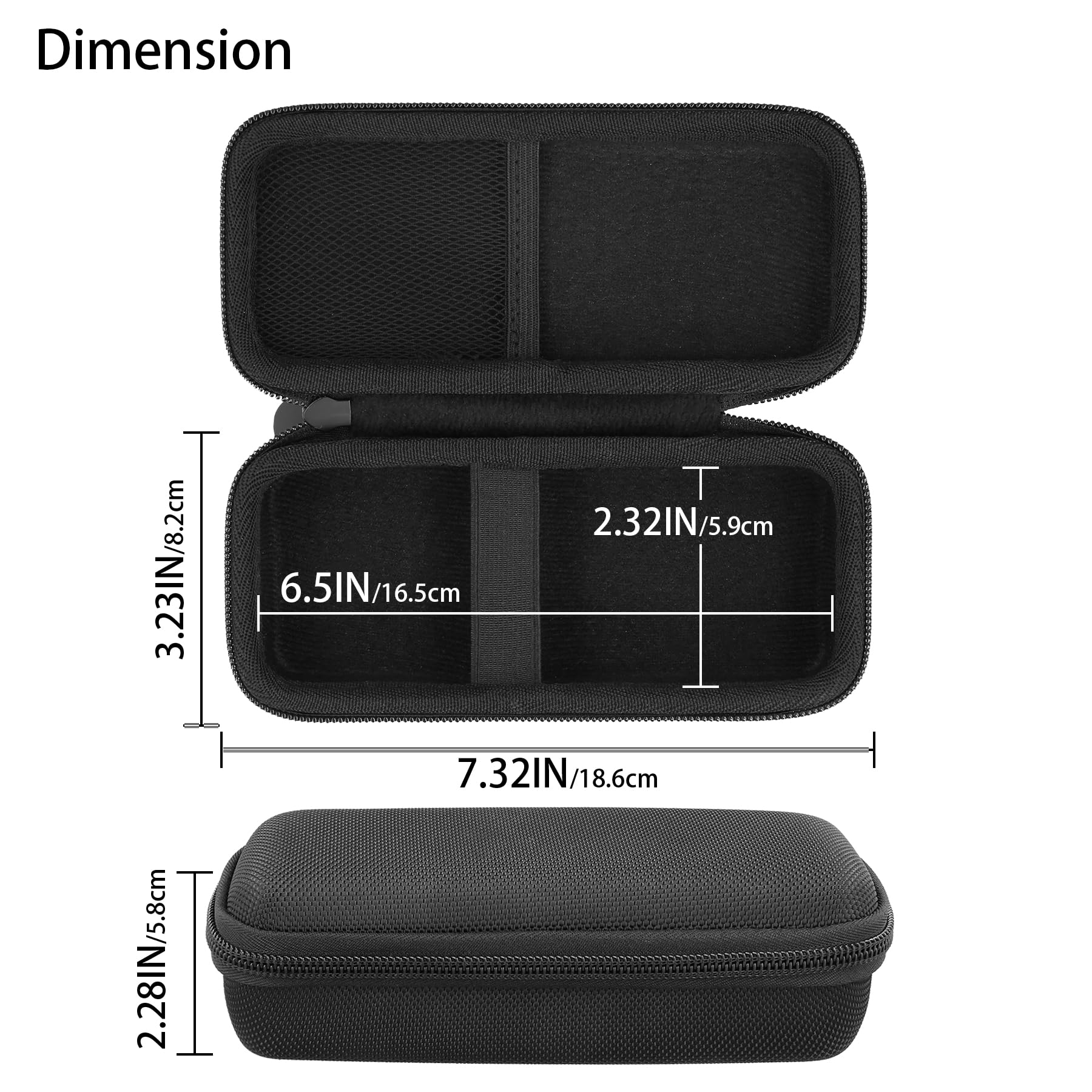 co2CREA Hard Travel Case for Xvive XV1-R Portable Stereo Audio Recorder, Shockproof Dustproof Protective Storage Bag with Hand Strap and Mesh Pocket - Image 5