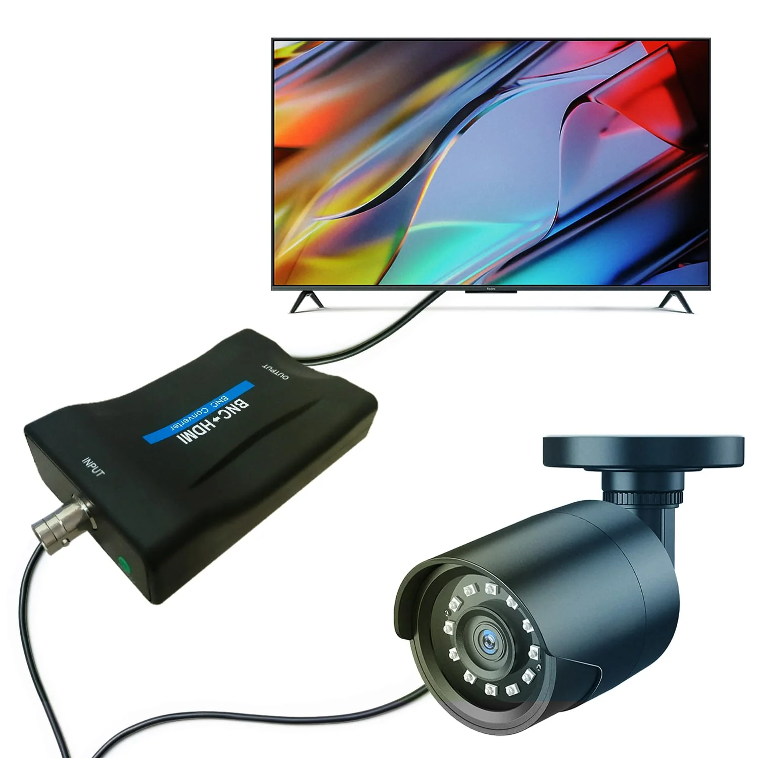 Coax to Hdmi Adapter,BNC to HDMI Converter,CVBS PAL/NTSC BNC to HDMI Adapter,720P/1080P Video Adapter HDCP Hook Security Camera CCTV DVRs Surveillance CVR to HDTV,Monitor and Projectors - Image 4