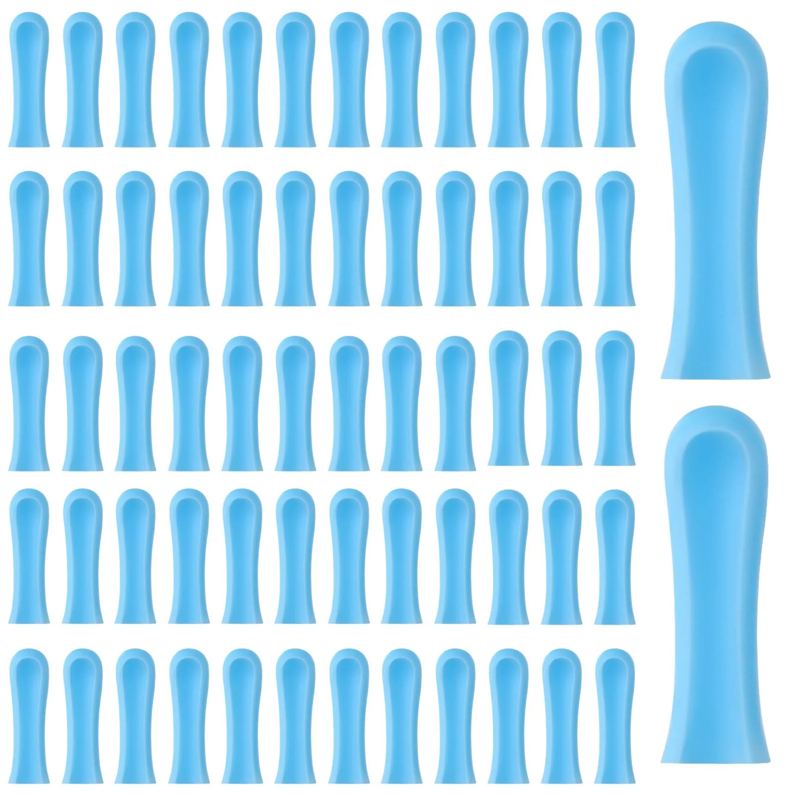 cobee 60 Pcs Ear Wax Removal Replacement Tips for Ear Camera, Ear Spoon Tips Silicone Ear Spoon Replacement Tips Ear Cleaner Replacement for Adults Ear Wax Removal Endoscope(60)