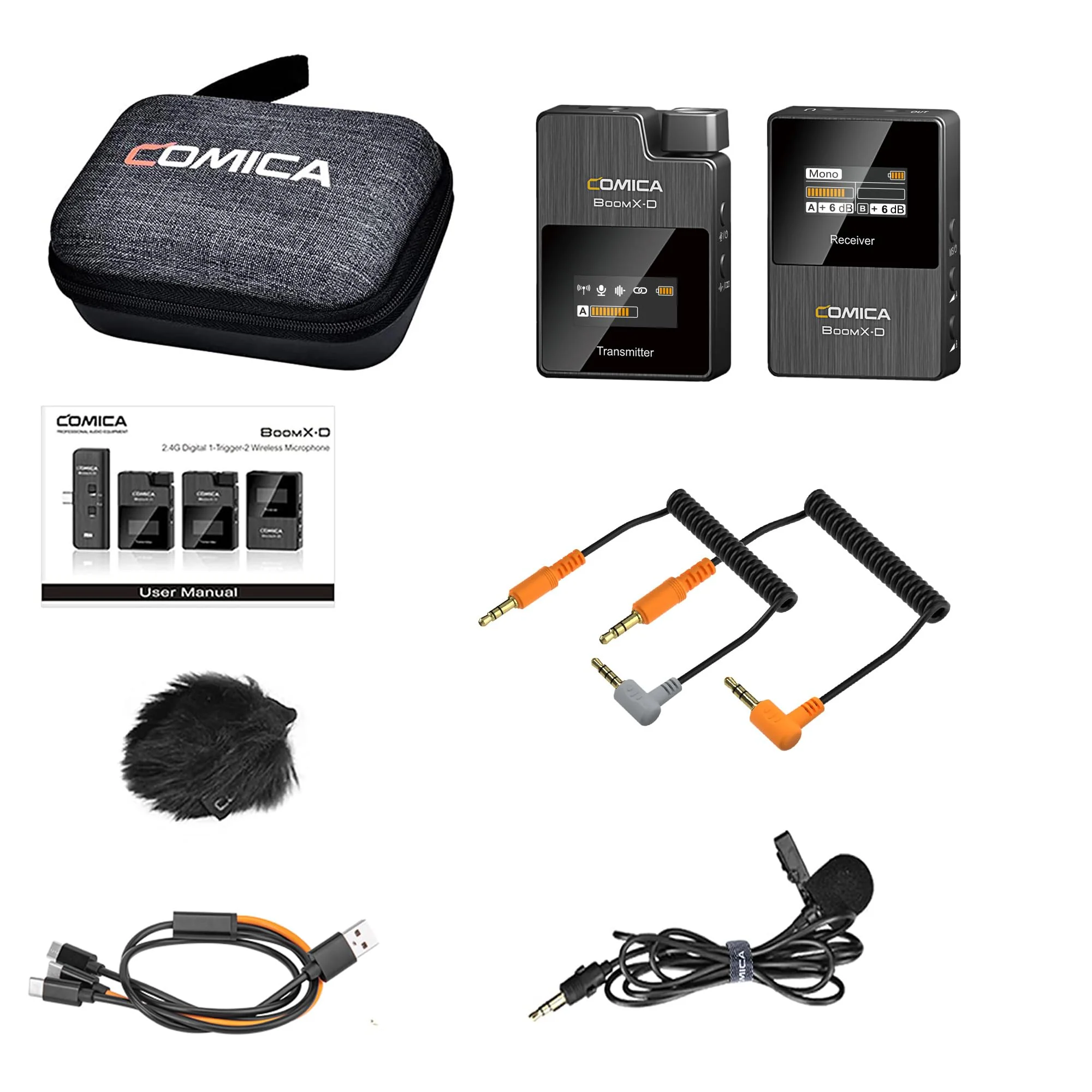 COMICA Wireless Lavalier Microphone, BoomX-D1 2.4G Compact Wireless Lapel Microphone System with 1 Transmitter and 1 Receiver,Lav Mic for Smartphone Camera Podcast Interview YouTube Facebook Live - Image 7