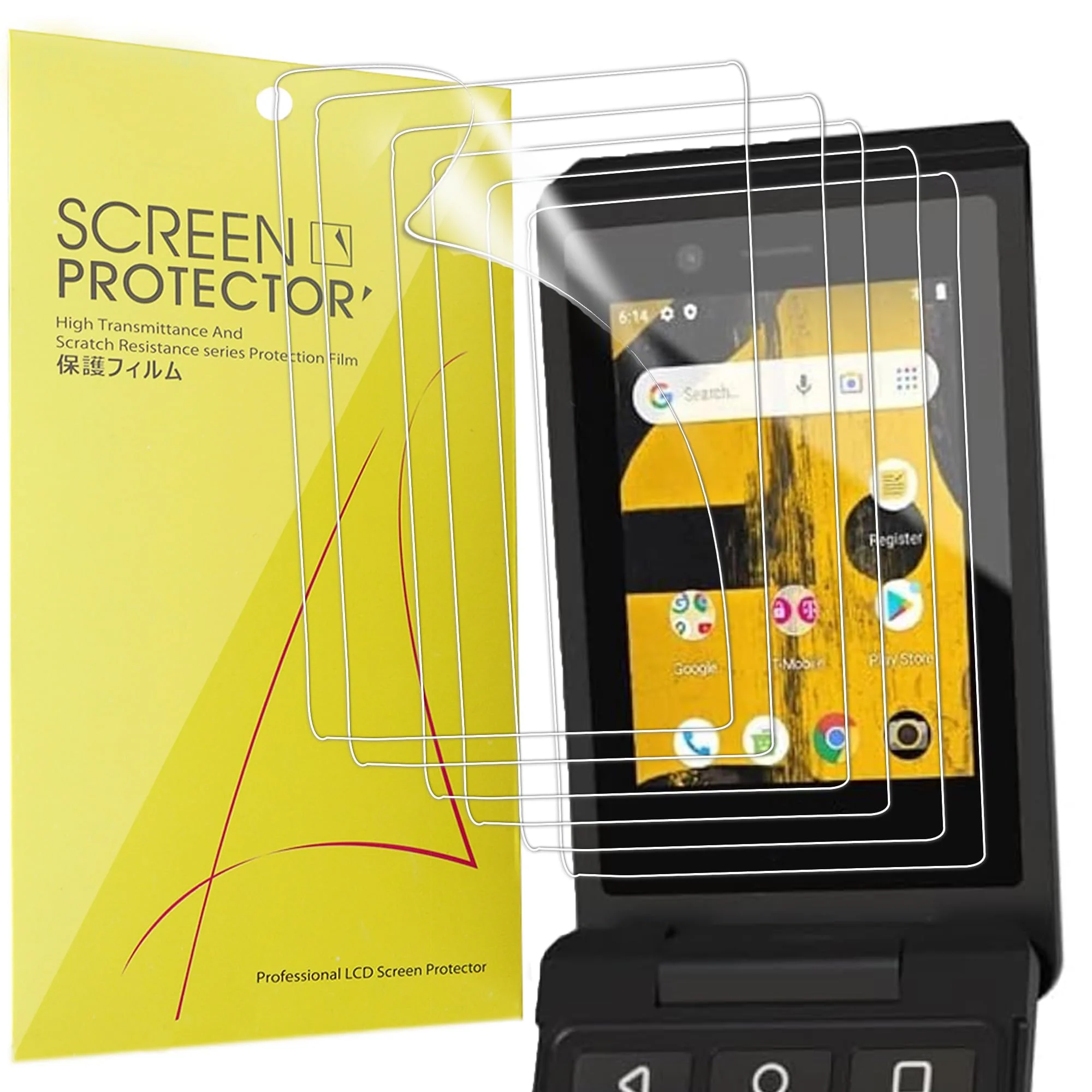 Compatible for Cat S22 Flip Screen Protector, [6 Pack] Full Coverage TPU Clear Film Compatible for Cat S22 Flip 2.8" Touchscreen (6 Pack) 6 Pack