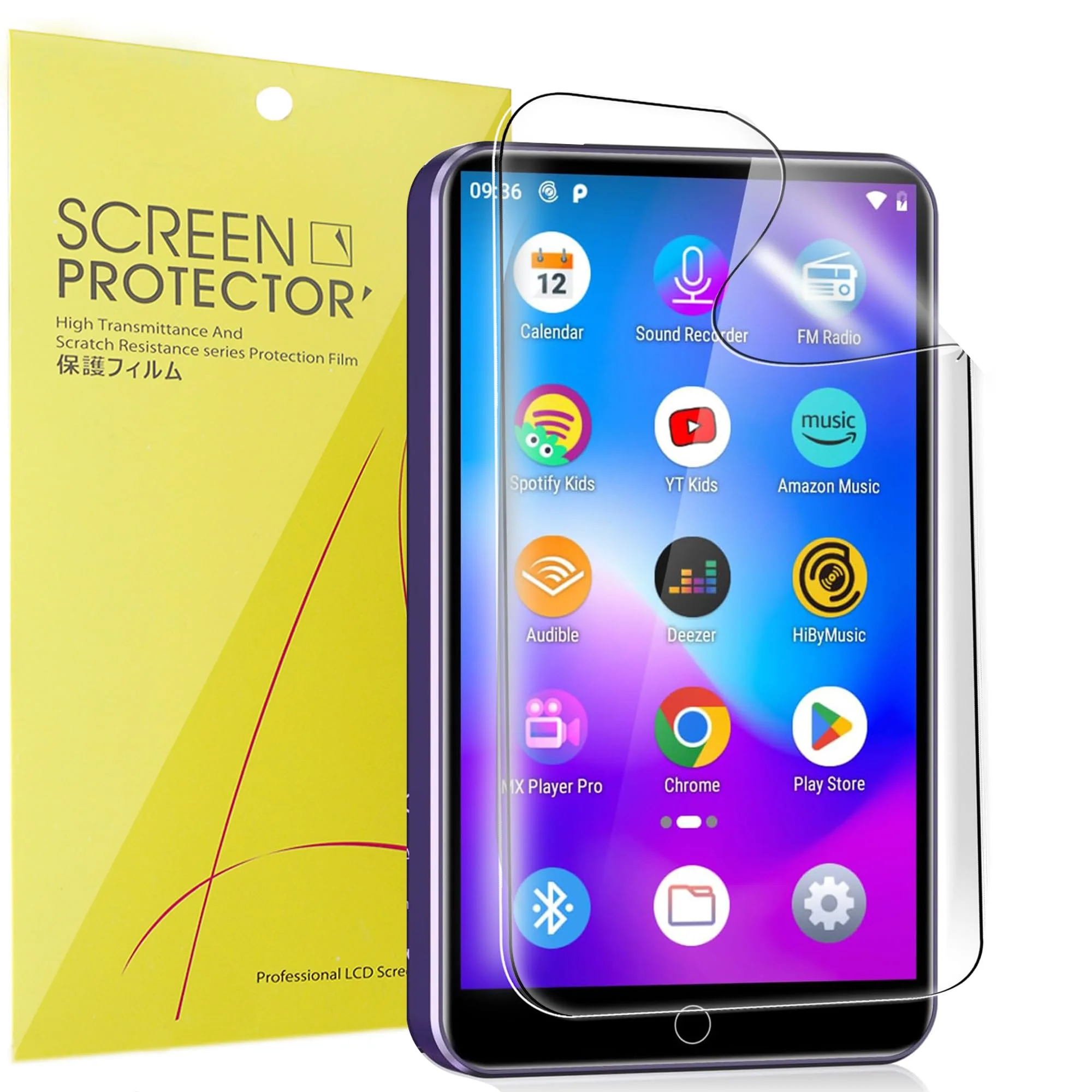 Compatible for Fanvace MP3 Player Screen Protector, [6 Pack] Full Coverage TPU Clear Film Compatible for Fanvace M31 4 Inch MP3 Player (6 Pack) 6 Pack