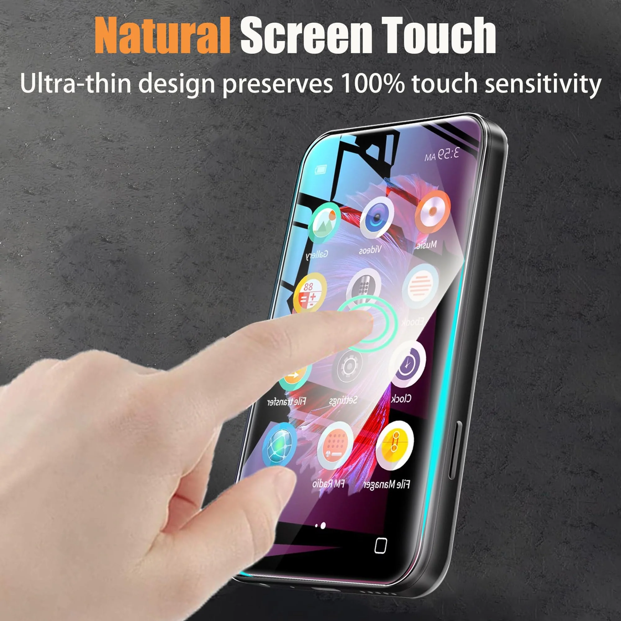 Compatible for Fanvace MP3 Player Screen Protector, [6 Pack] Full Coverage TPU Clear Film Compatible for Fanvace M31 4 Inch MP3 Player (6 Pack) 6 Pack - Image 3