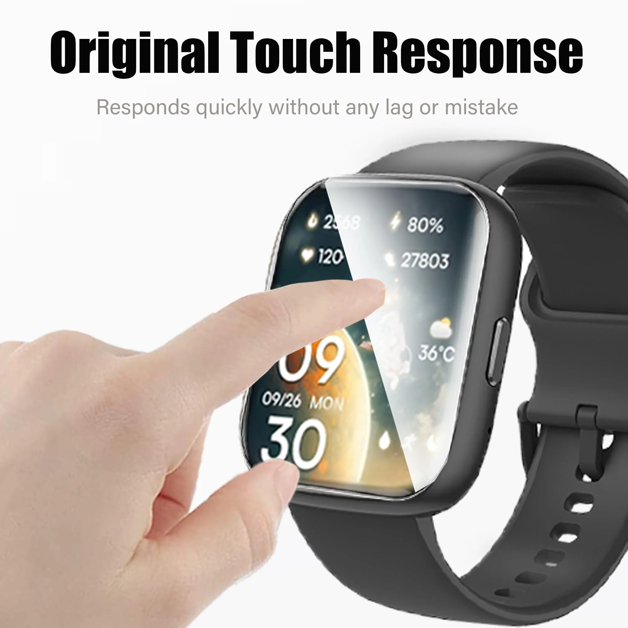 Compatible for HiBy R1 Screen Protector, [6 Pack] Full Coverage TPU Clear Film Compatible for HiBy R1 HiFi MP3 Player (6 Pack) 6 Pack - Image 4
