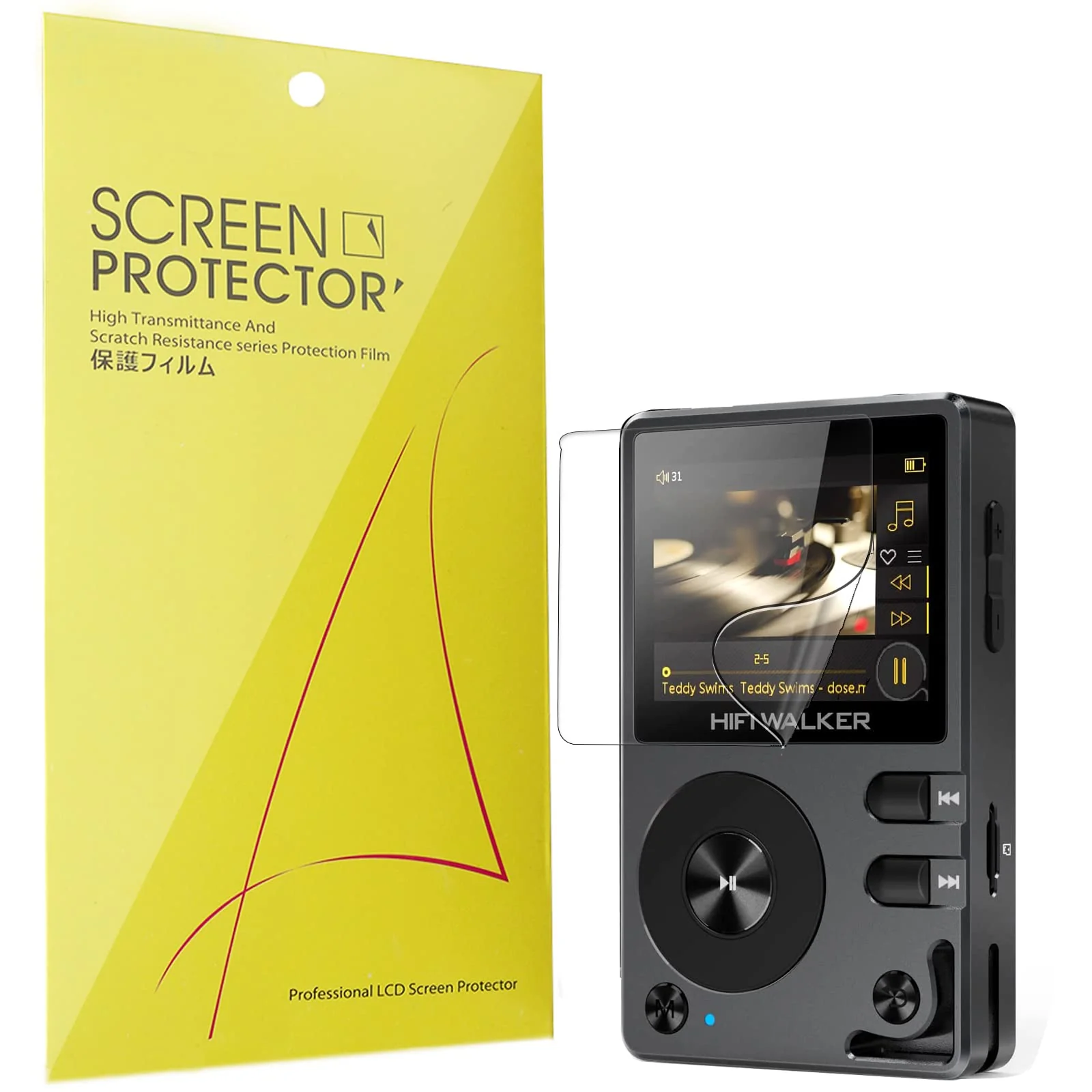 Compatible for HIFI WALKER H2 Screen Protector, [6 Pack] Full Coverage TPU Clear Film Compatible for HIFI WALKER H2 MP3 Player (6 Pack) 6 Pack