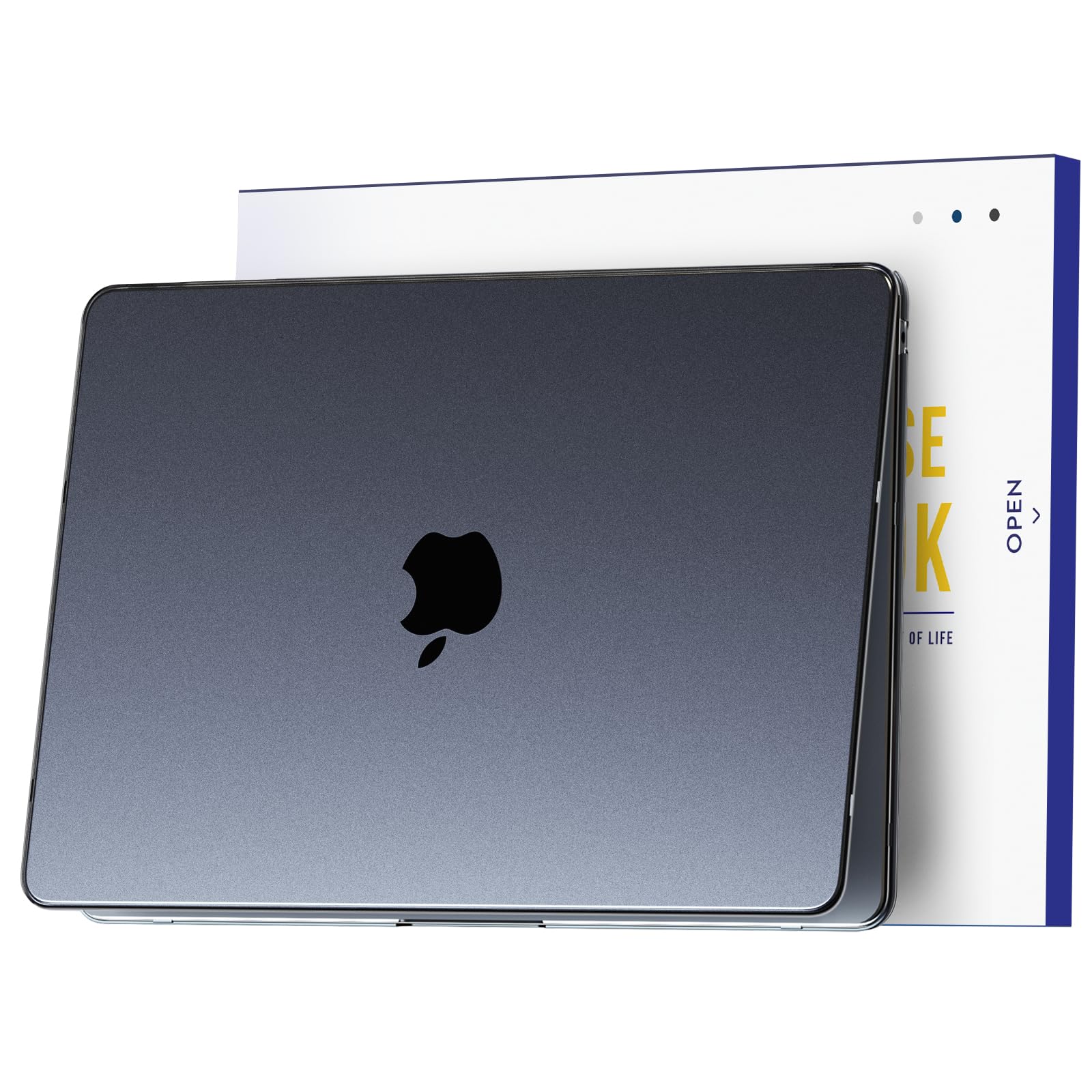 Compatible for Macbook Air 13 inch Case M1 2020 2019 2018 [Same as Bare Device] Sturdy Protective Hard Shell Cover for Laptop A2337 A2179 A1932 - Space Gray Clear