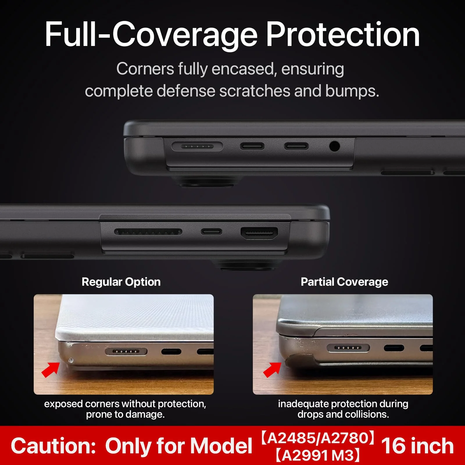 Compatible for MacBook Pro 16 inch Case 2023-2021 M3 Pro/Max A2991 M2 A2780 M1 A2485 [100% Match Original Color] [Scientific Slim] Protective Hard Case Cover for Laptop - Space Black Clear - Image 3