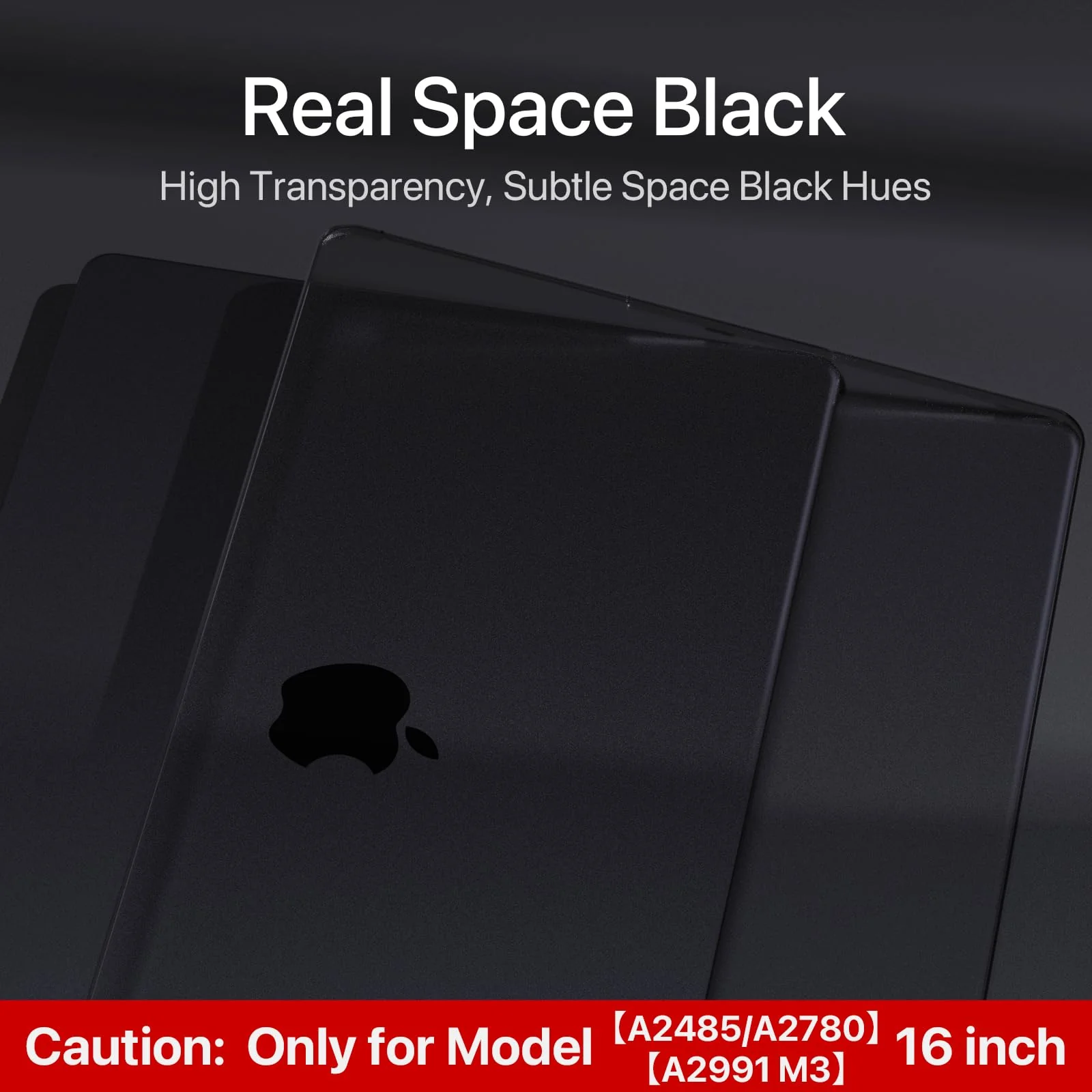 Compatible for MacBook Pro 16 inch Case 2023-2021 M3 Pro/Max A2991 M2 A2780 M1 A2485 [100% Match Original Color] [Scientific Slim] Protective Hard Case Cover for Laptop - Space Black Clear - Image 4