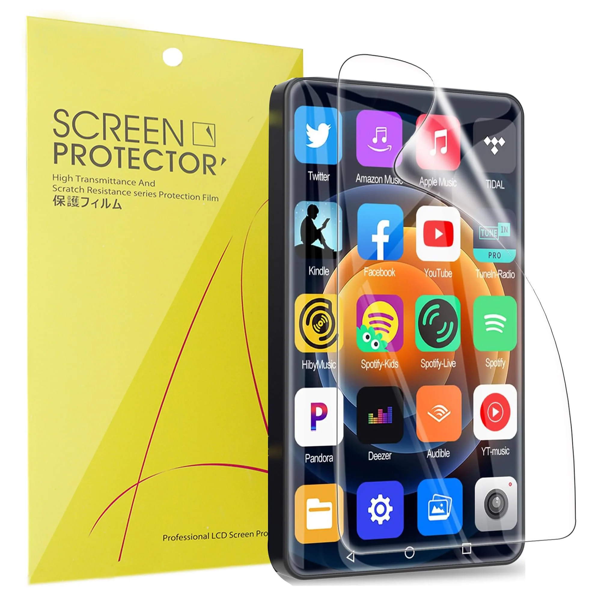 Compatible for MYMAHDI 5" MP3 Player Screen Protector, [6 Pack] Full Coverage TPU Clear Film Compatible for MYMAHDI 5" MP3 Player (6 Pack) 6 Pack