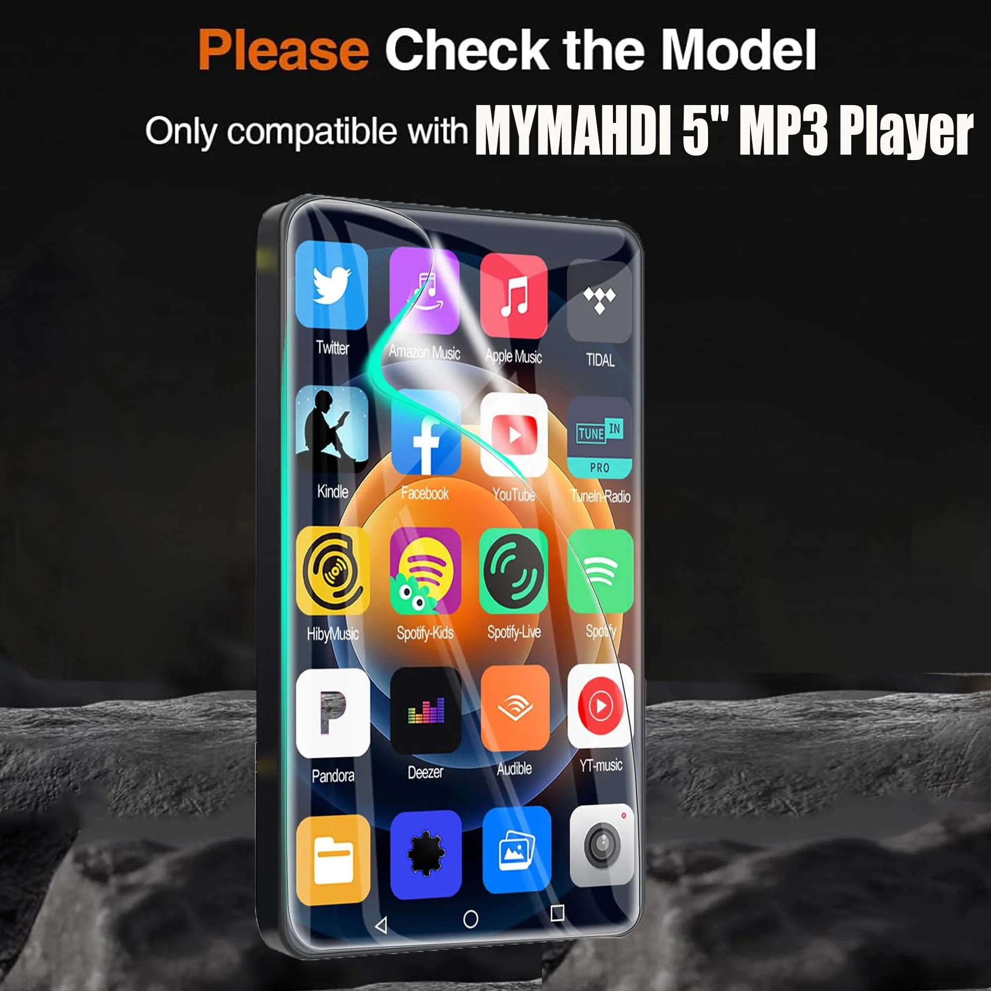 Compatible for MYMAHDI 5" MP3 Player Screen Protector, [6 Pack] Full Coverage TPU Clear Film Compatible for MYMAHDI 5" MP3 Player (6 Pack) 6 Pack - Image 3