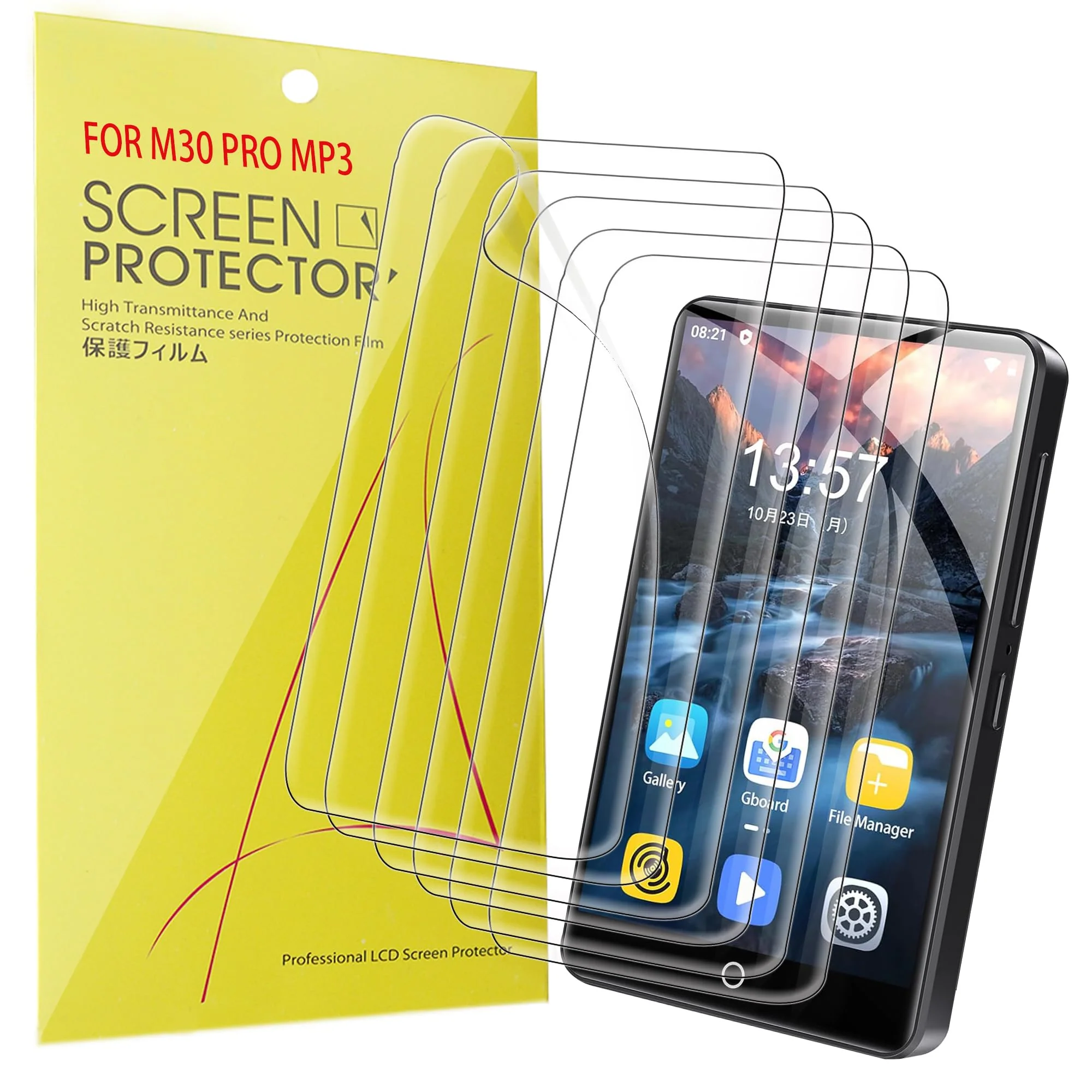 Compatible for Oilsky MP3 Player Screen Protector, [6 Pack] Full Coverage TPU Clear Film Compatible for Oilsky M303 Pro MP3 Player-4.0" (TPU-6 Pack) TPU-6 Pack