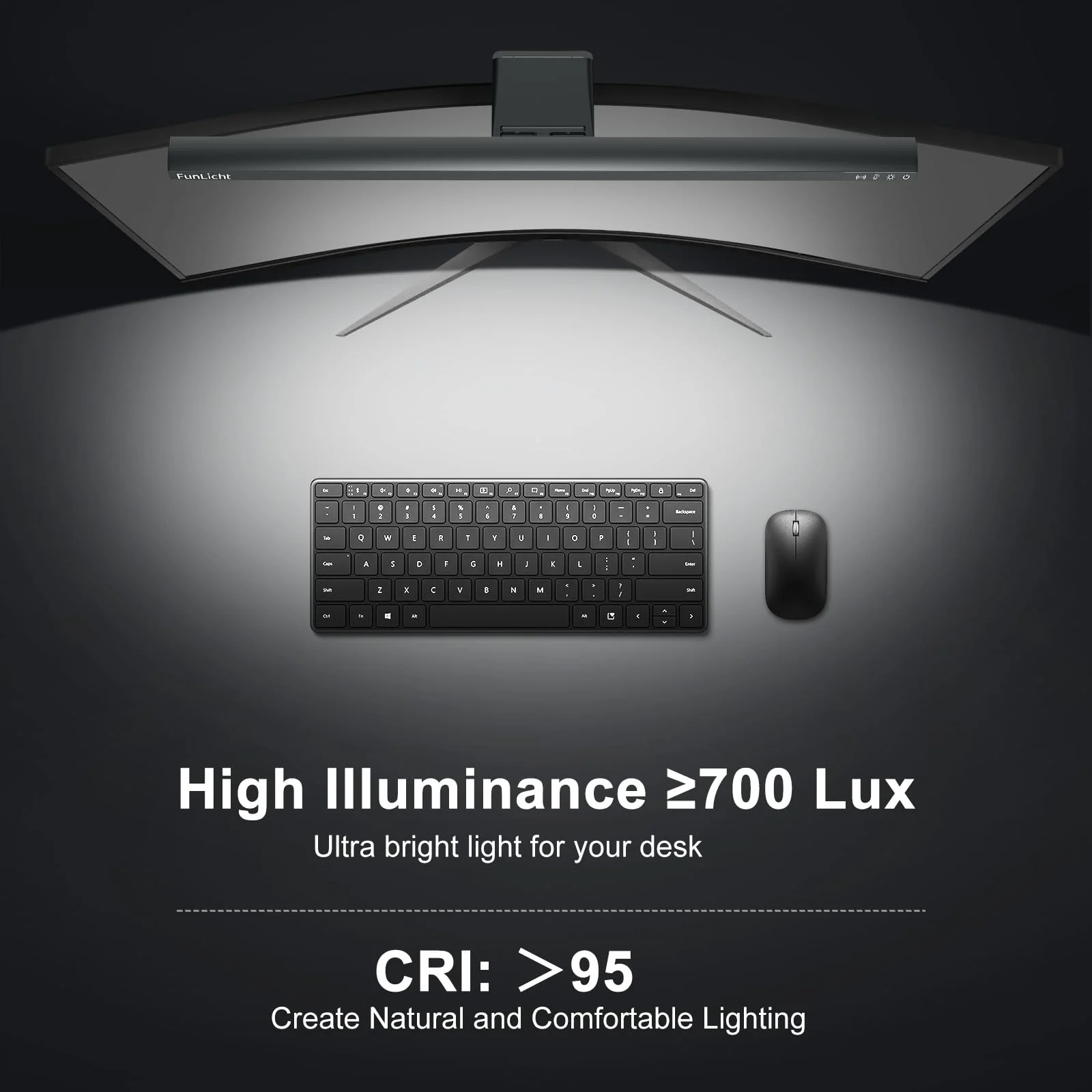 Computer Monitor Light Bar, Auto On/Off Screen Monitor Lamp for Eye Caring, Motion Sensing Desk Lamp with Touch Control, No Screen Glare Space Saving Desk/Office/Home/Game Auto-On/Off - Image 5
