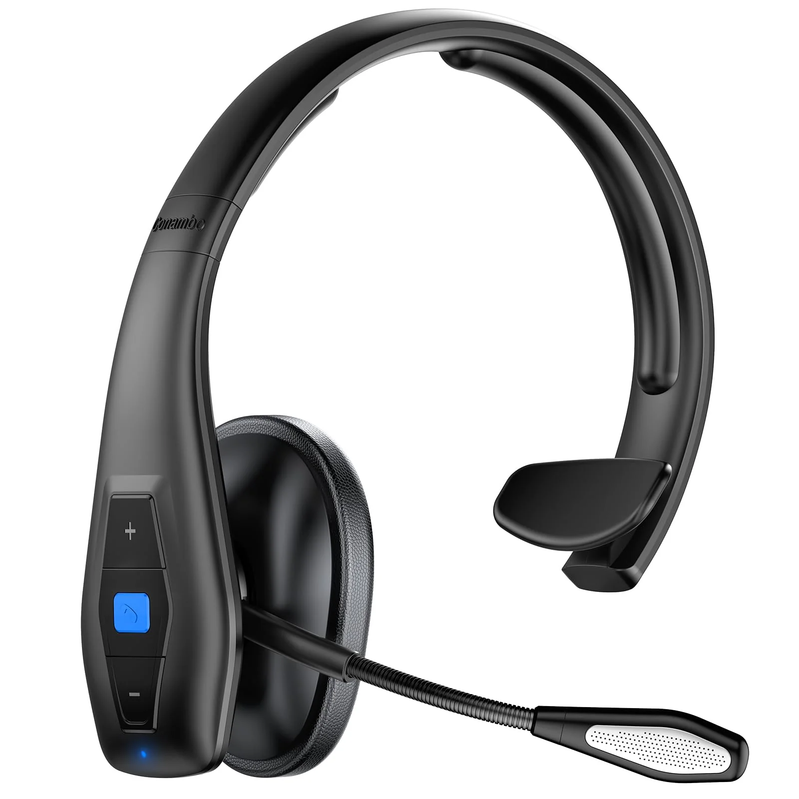 Conambo 2024 Upgraded Bluetooth Headset with Microphone, Trucker Headset with CVC8.0 Dual Mic Noise Cancelling & Mute Button, 35Hrs HD Talktime Hands-Free Wireless Headphones for Driver Home Office