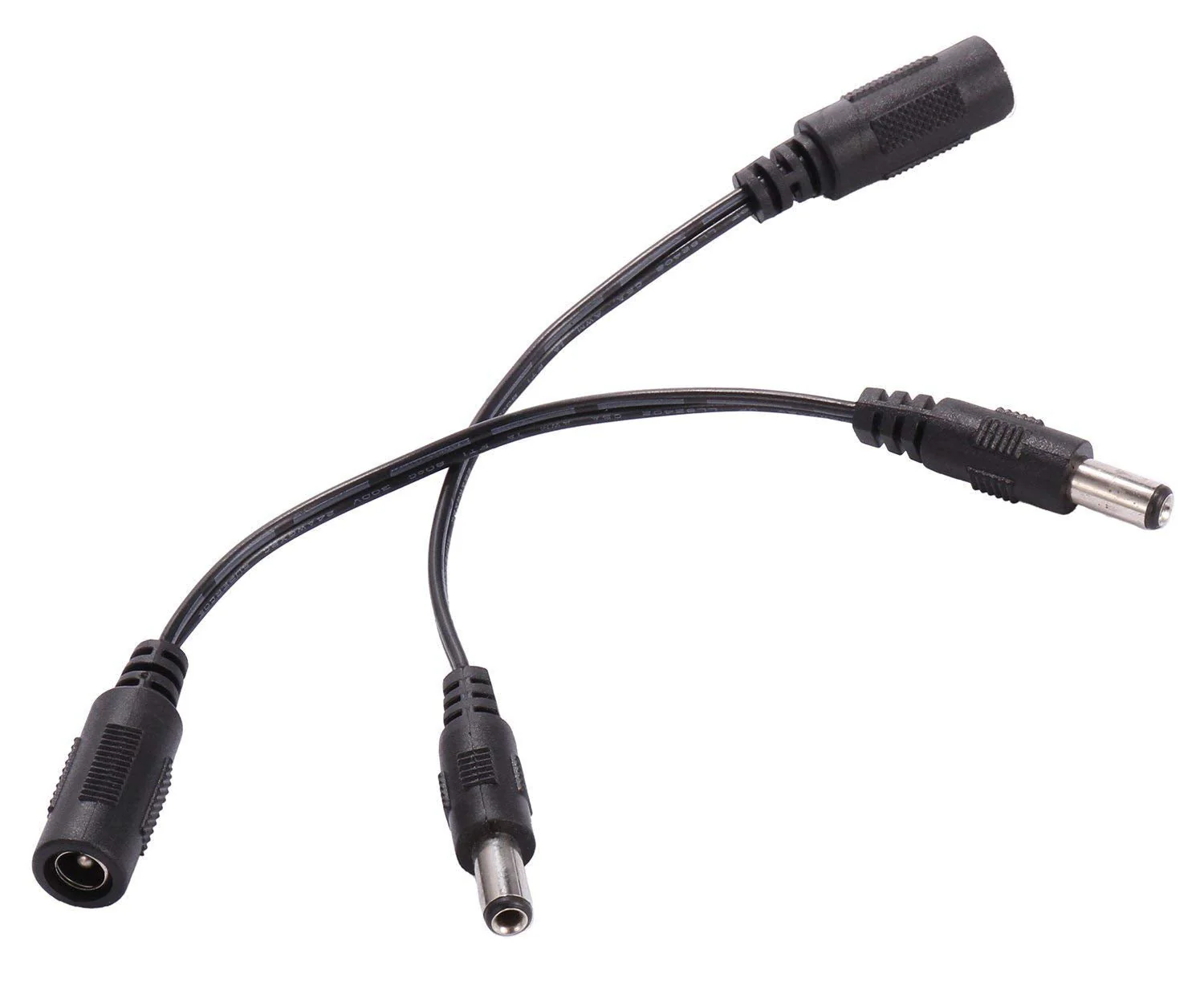 COOLM DC Power Cord 5.5mm x 2.1mm Female to 5.5mm x 2.5mm Male DC Power Adapter Cable for LED Strip, Monitor, Camera 2pcs