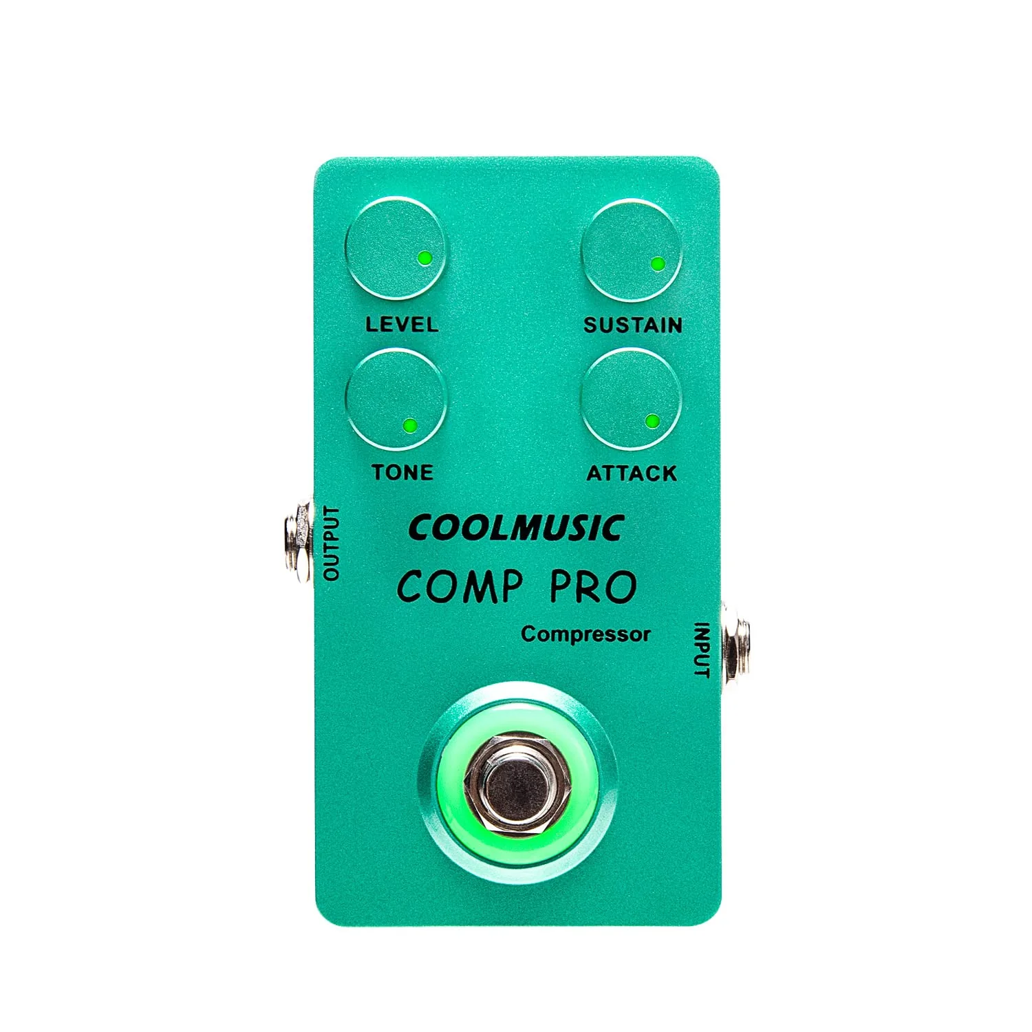 COOLMUSIC C-CS01 Compressor Pedal, Comp Guitar Pedal Compression Effect Electric Guitar and Bass True Bypass