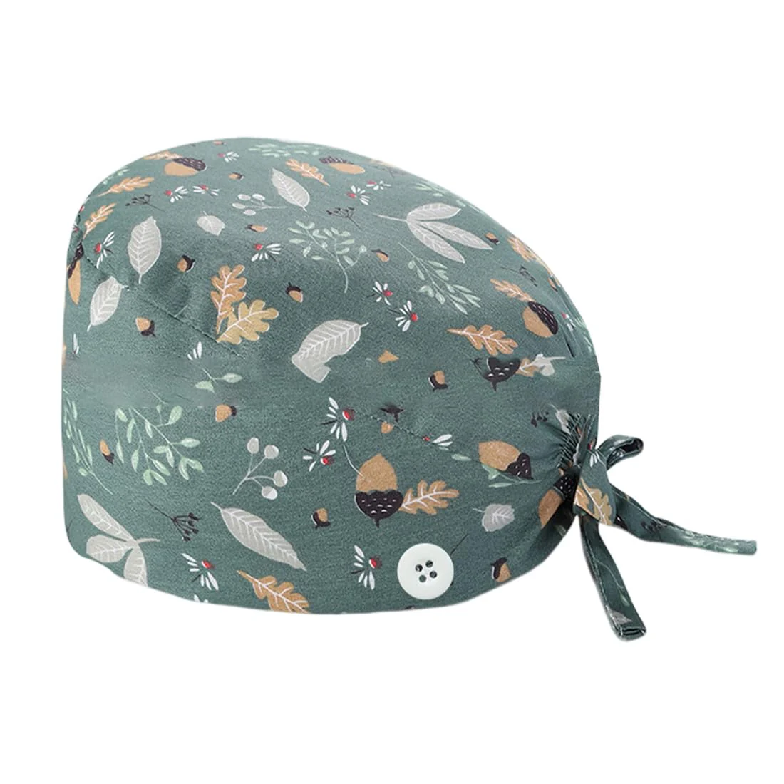 CPJJ Women's Surgical Cap, Fabric, Nurse Cap, Pack of 1, Green