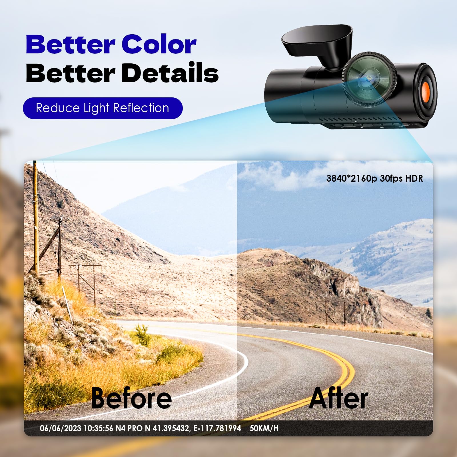 CPL Filter Circular Polarizing Filter,Lens Protection for Vantrue E1, E2, E3, E1 Lite, S1 Pro, N4 Pro,N5 Dash Cam - Image 6