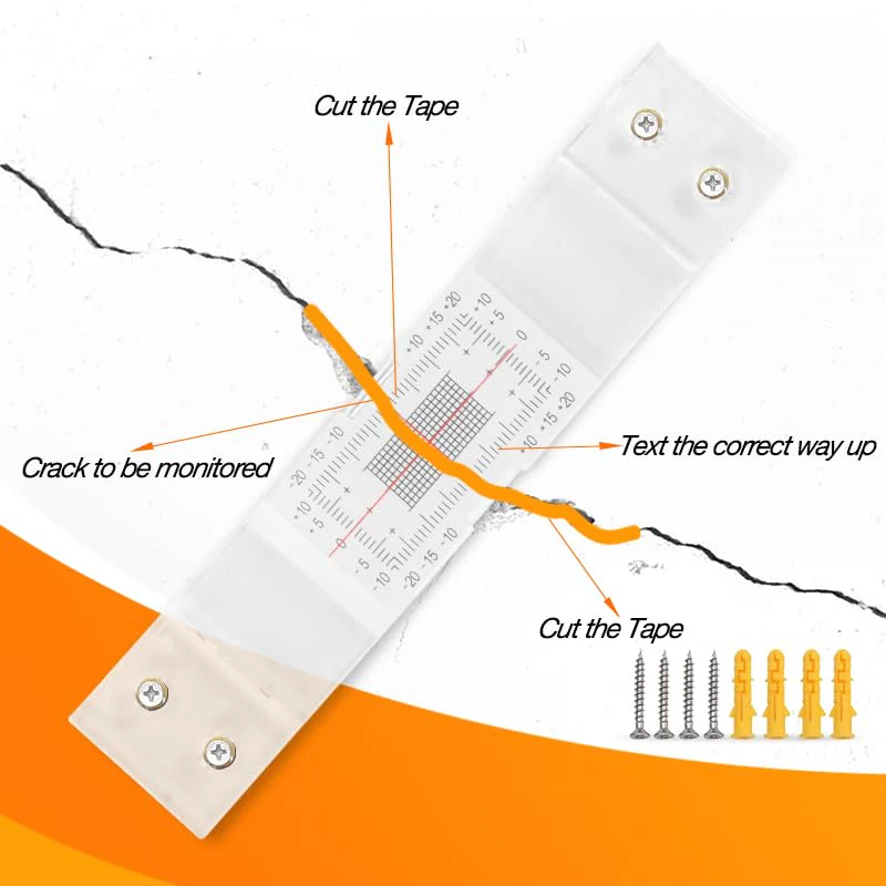 Crack Monitoring Record, Standard Tell-Tale Crack Monitor for The Standard and Corner Tell-Tale (5PCS) 5PCS - Image 3