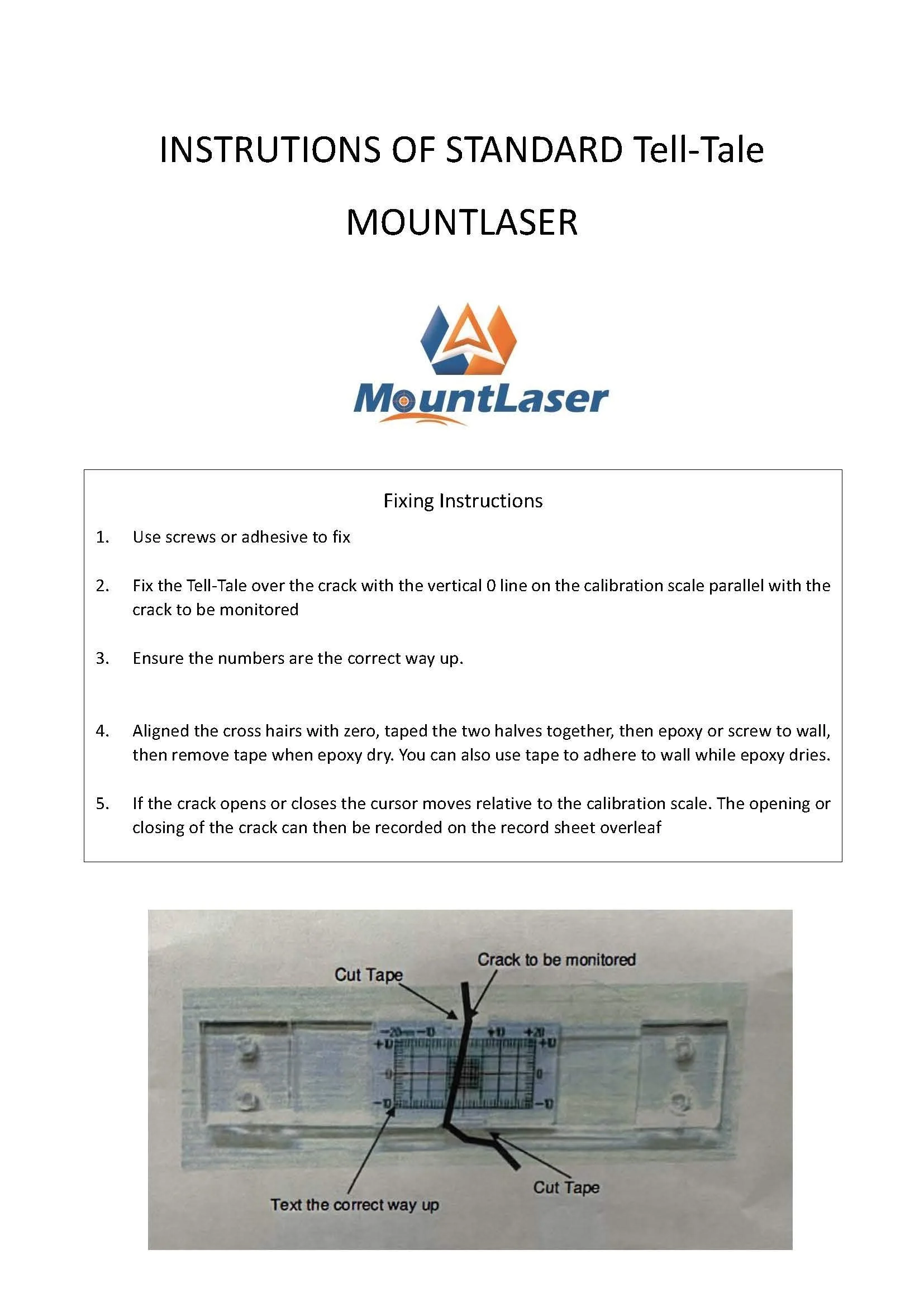 Crack Monitoring Record, Standard Tell-Tale Crack Monitor for The Standard and Corner Tell-Tale (5PCS) 5PCS - Image 5