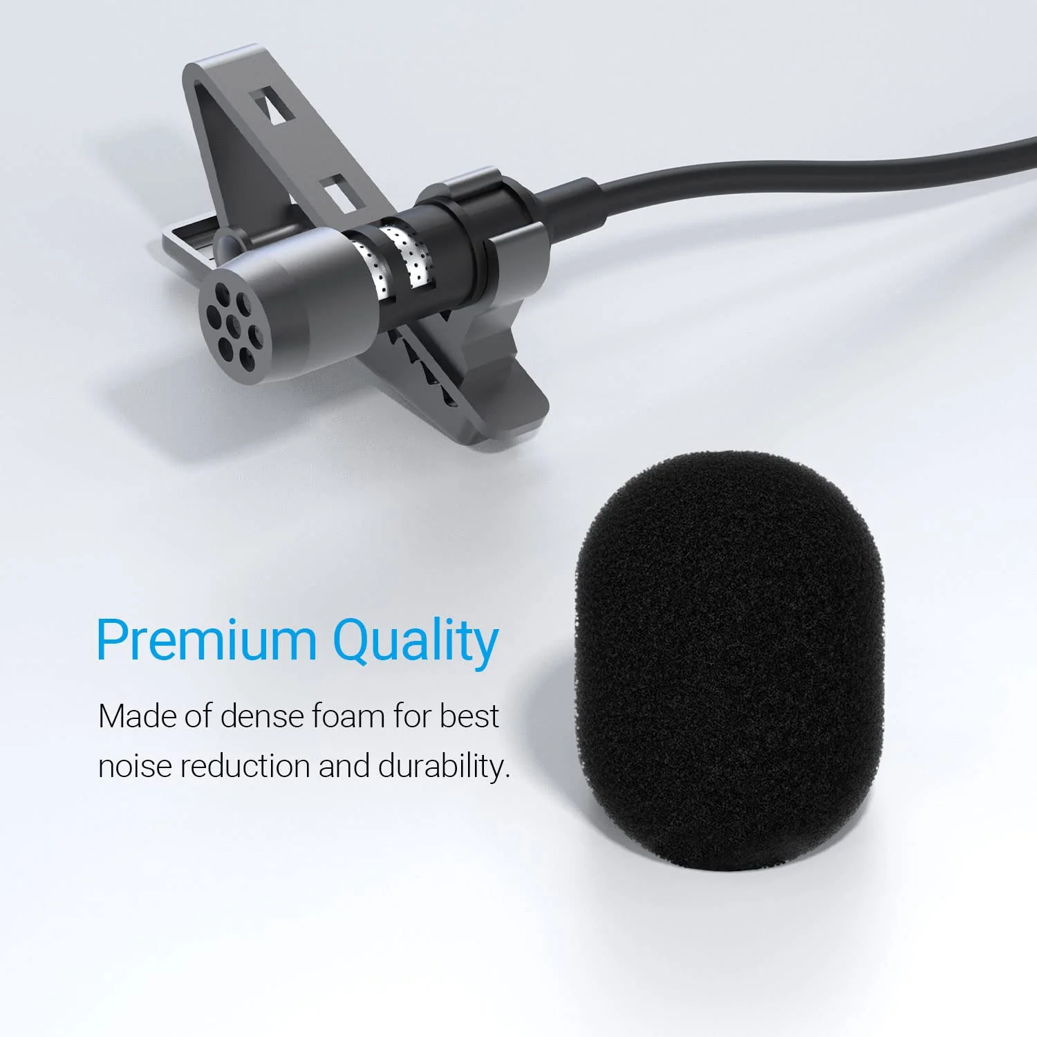 Cubilux Furry Windscreen & Foam Cover Set for Lavalier Lapel Microphone, Wind Muff & Dead Cat Set for Mini MIC, Windshield, Windjammer for Lav MIC, 5-Pack of Each Foam & Furry Cover, 5-Pack of Each - Image 4