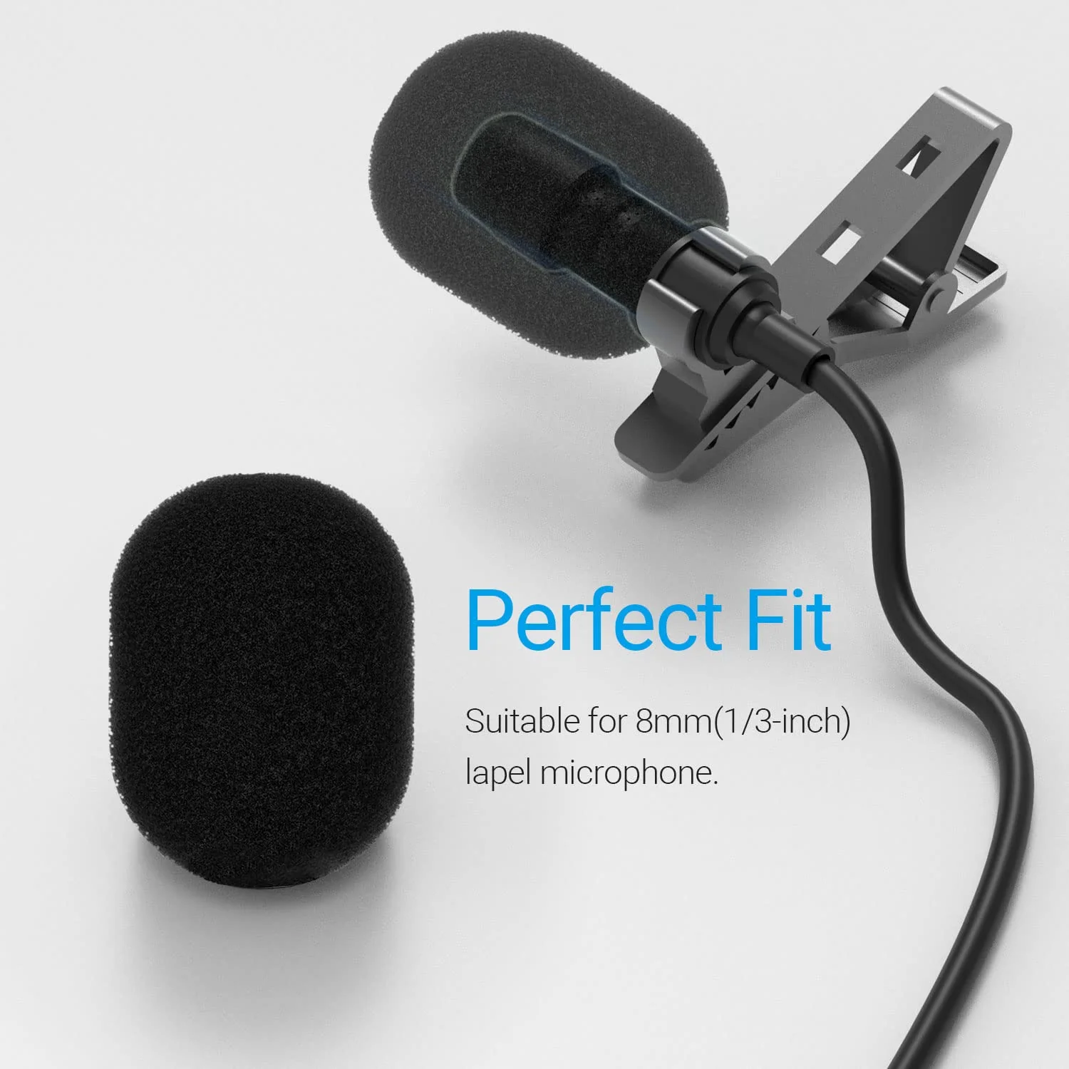 Cubilux Furry Windscreen & Foam Cover Set for Lavalier Lapel Microphone, Wind Muff & Dead Cat Set for Mini MIC, Windshield, Windjammer for Lav MIC, 5-Pack of Each Foam & Furry Cover, 5-Pack of Each - Image 7