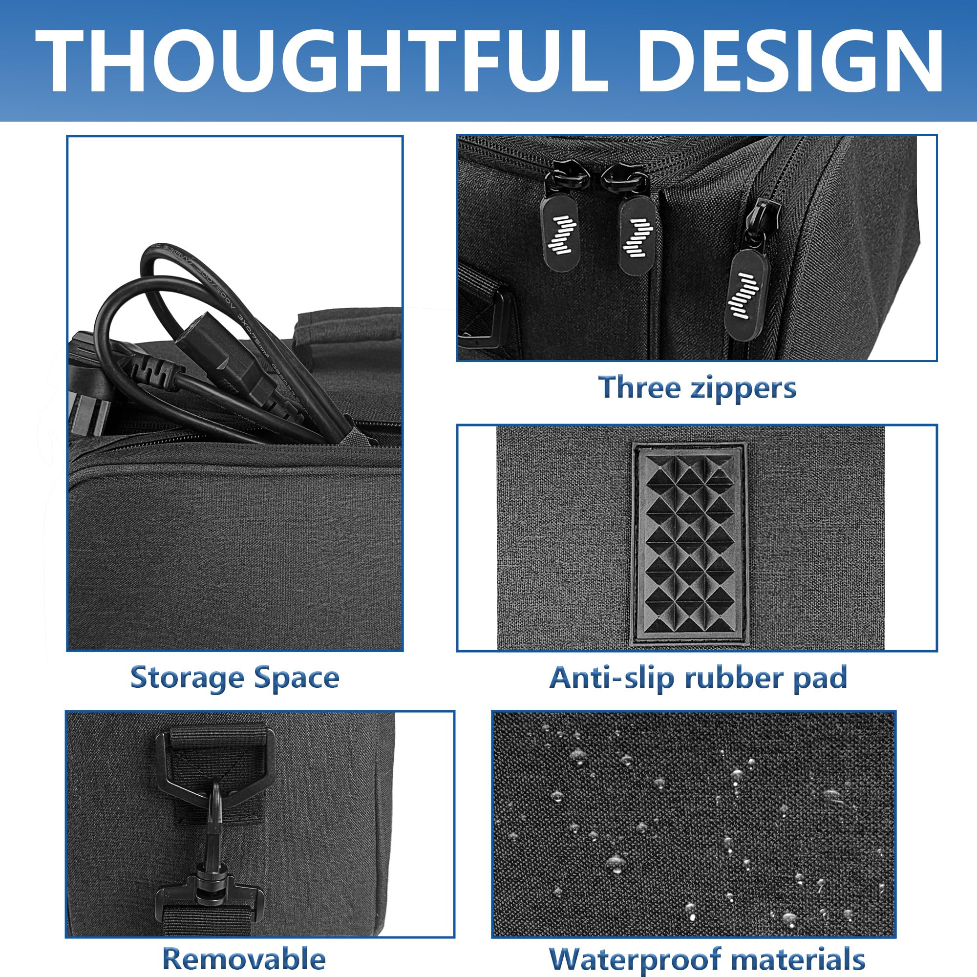 Custom Digital Mixer Or Bluetooth Speake Bag Compatible with Behringer XR18,XR12,XR16,Sony ULT FIELD 5,ULT FIELD 3,JBL Xtreme 4,Bose SoundLink Max,Premium Nylon, Essential for Daily protect - Image 4