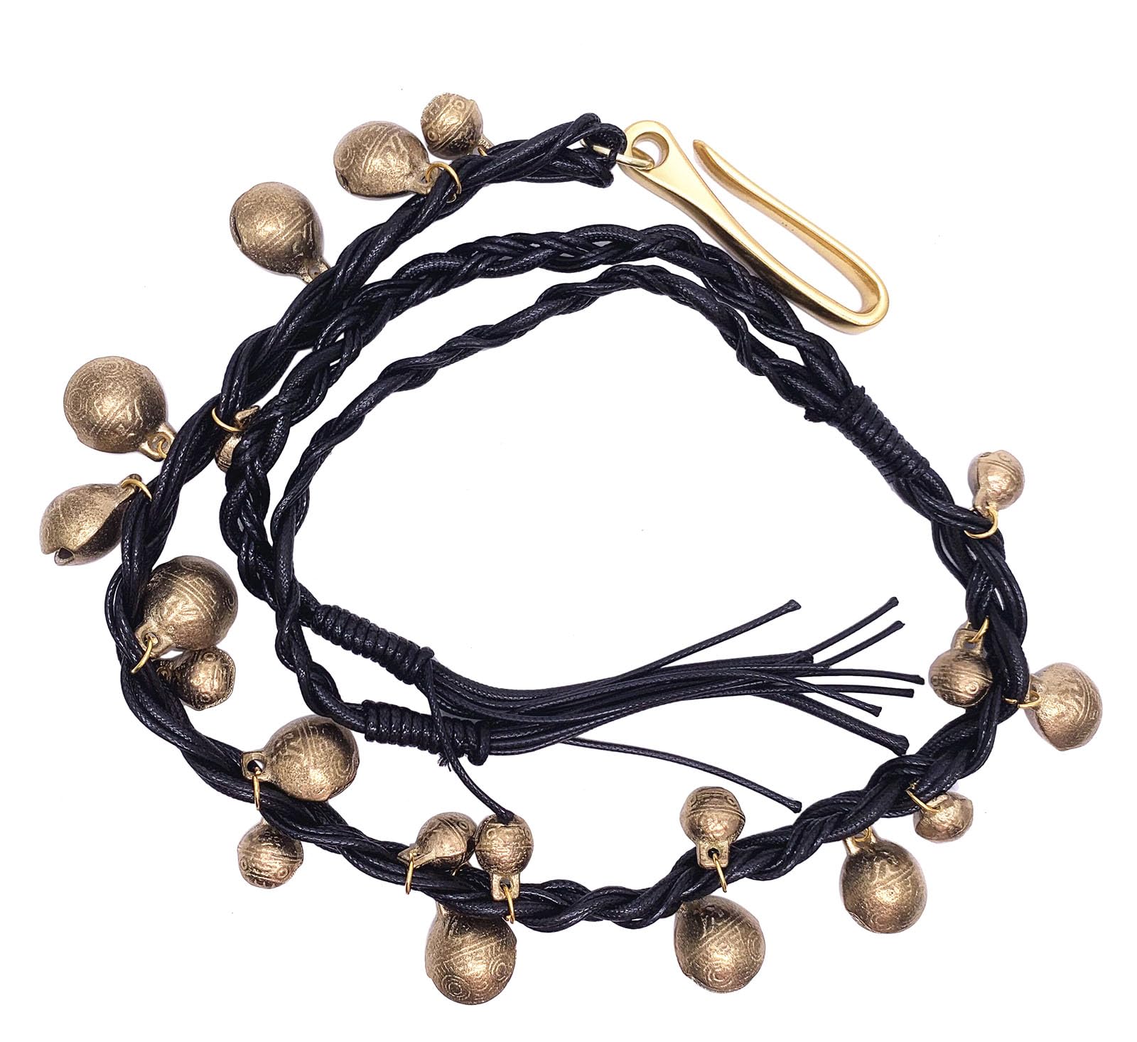 Cymbal Bells Jingle Tambourine Jingle Effect for Hi-hat Crashes Rides and Stacks Brass Bells Vintage Bells and Durable Braided Rope