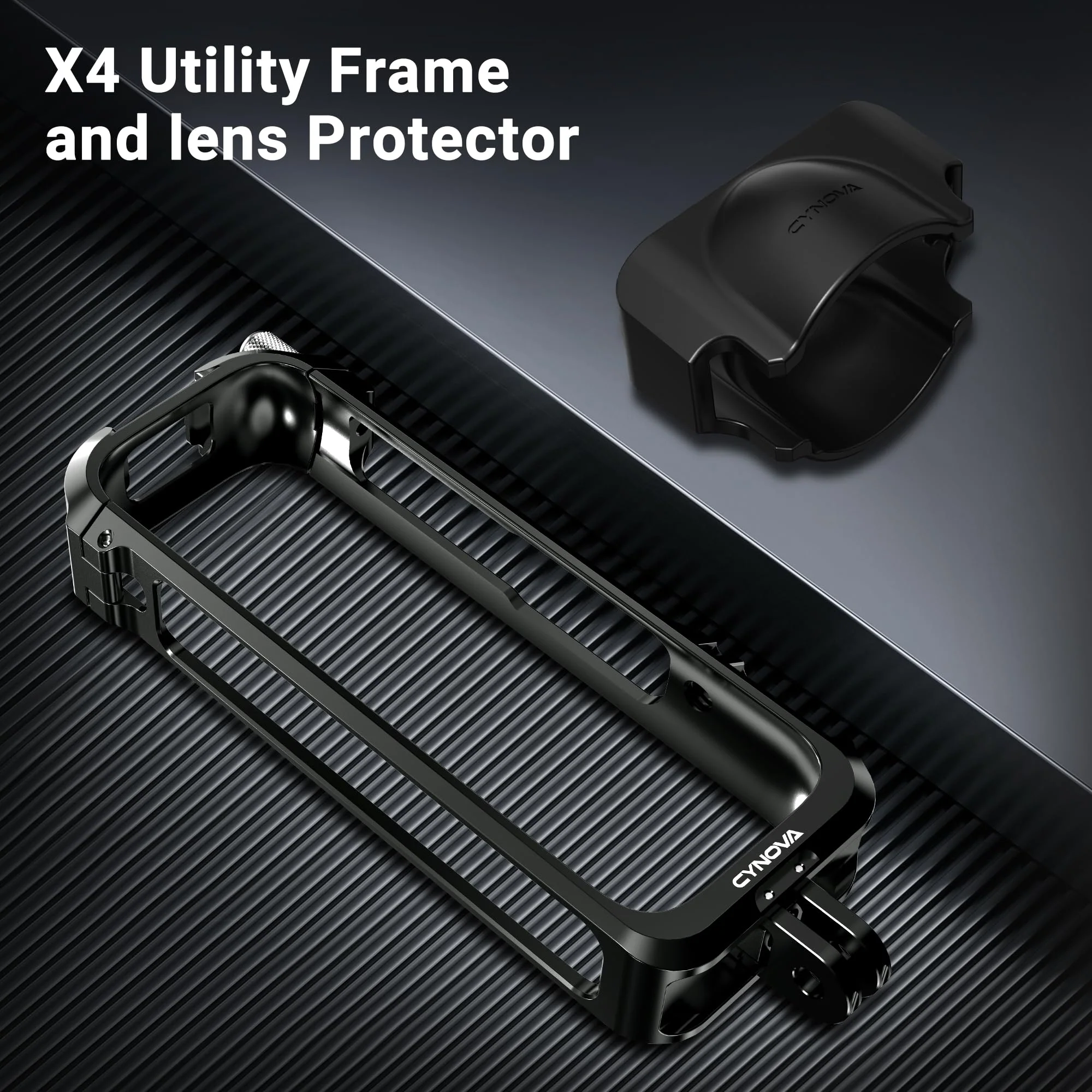 CYNOVA Insta 360 X4 Utility Frame with Silicone Lens Cover for Insta360 X4 Accessories, Compatible with Standard/Premium Lens Guard, Aluminum Cage Cold Shoe Mount for Other Camera Accessories - Image 7