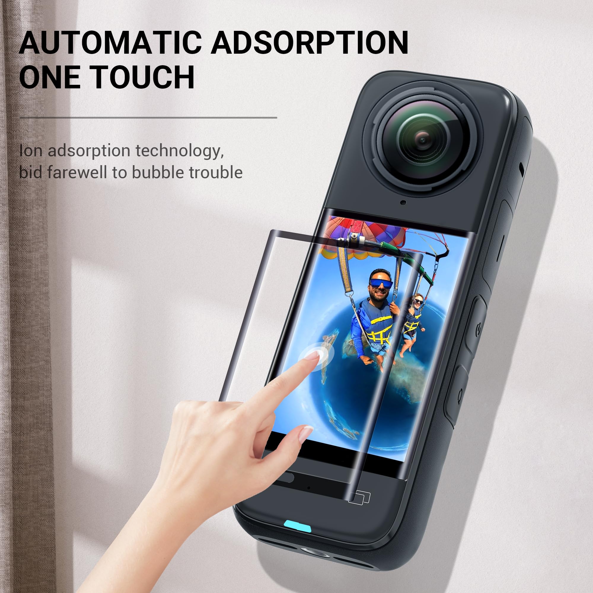 CYNOVA Silicone Non-Slip Desktop Mount for Insta360 X4,Lightweight and Compact Insta 360 X4 Stand Base, X4 Silicone Stand Non-slip,Tempered Glass Screen Protector for Insta 360 X4 Accessories - Image 3
