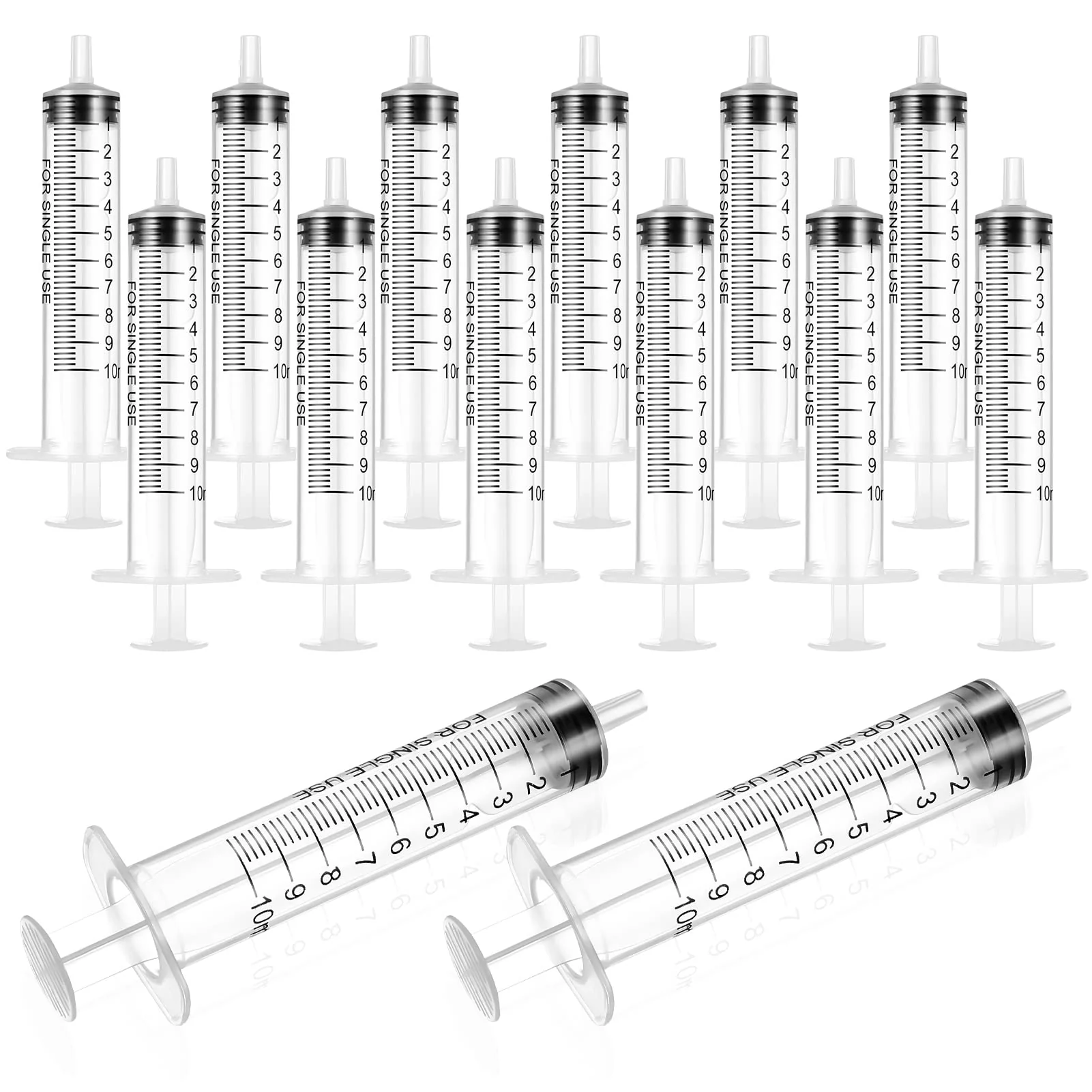 Dacitiery Pack of 20 Syringes, 10 ml Needleless Sterile Syringes for Small Pet Feeding, Scientific Laboratories, Plant Watering, Industrial Precision Application