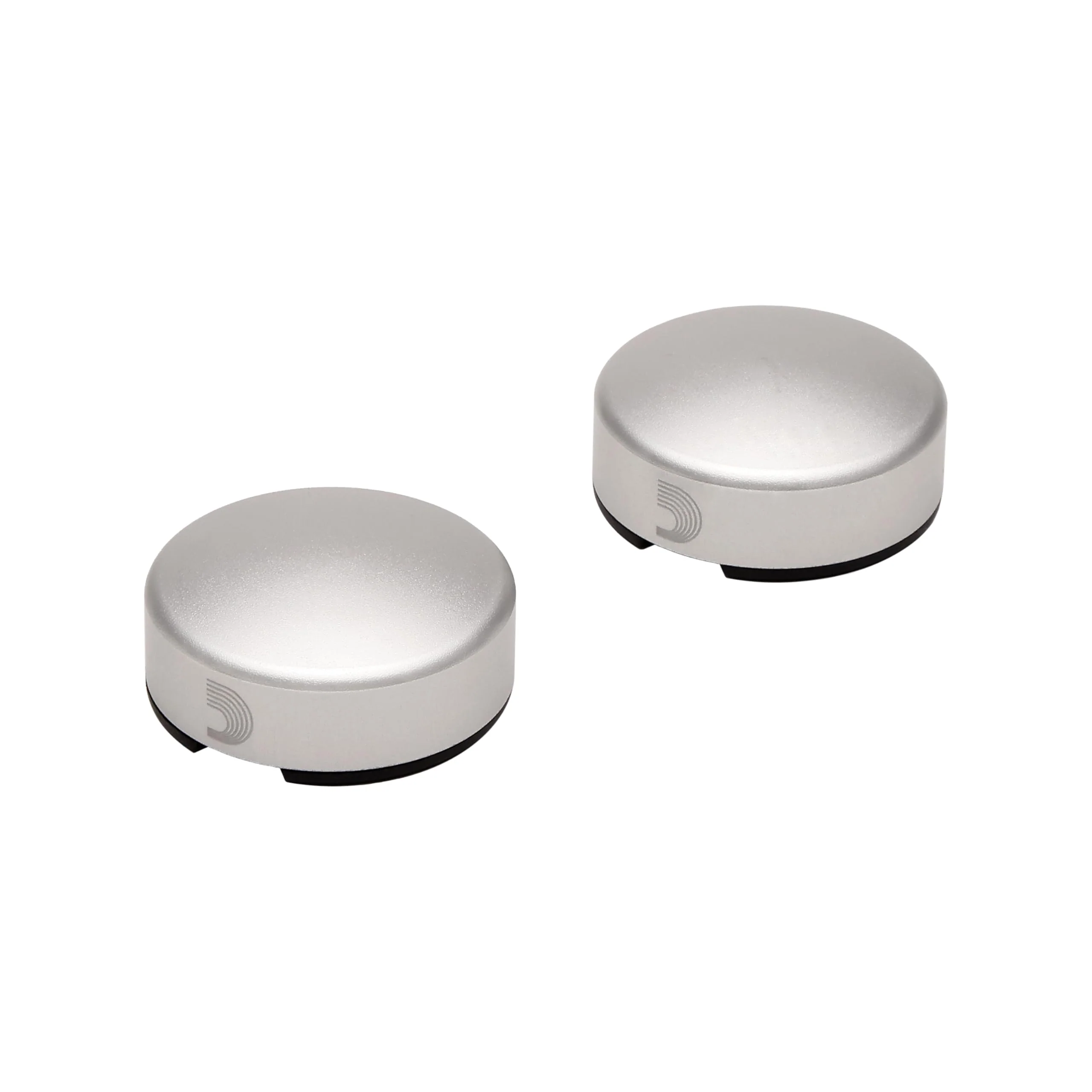 D'Addario Accessories XPND Guitar Pedal Footswitch Topper - Guitar Pedal Button Caps - Silver, 2-Pack
