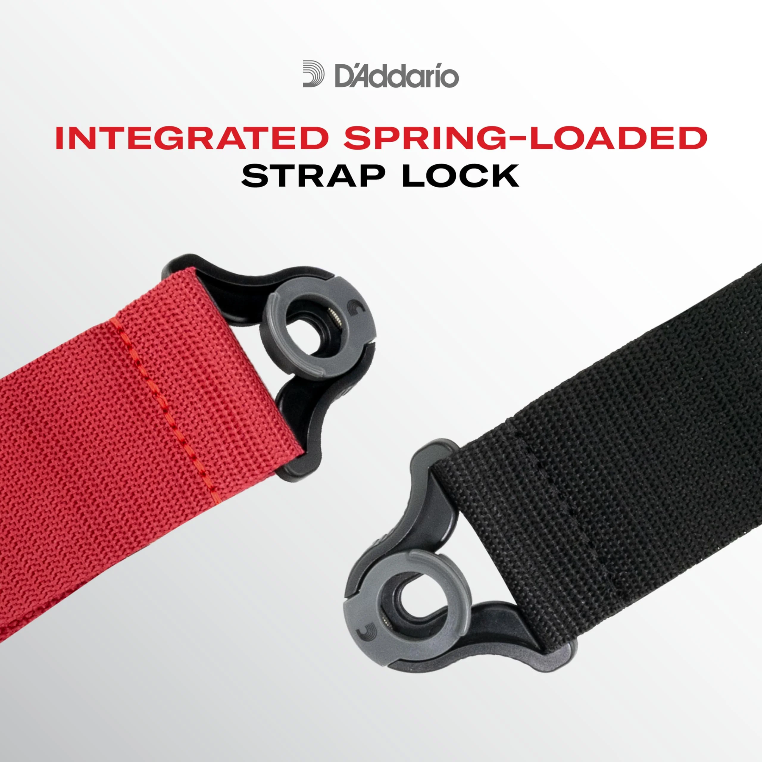D'Addario Auto Lock Guitar Strap - Guitar Accessories - Electric Guitar Strap, Acoustic Guitar Strap, Acoustic Electric Guitar Strap & Bass Guitar Strap - Polypro- Black - Image 2