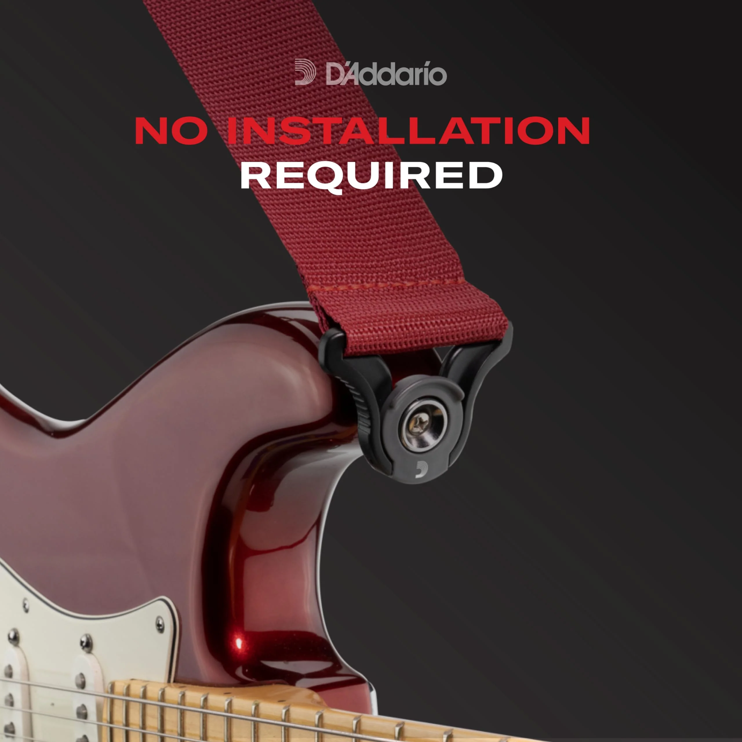 D'Addario Auto Lock Guitar Strap - Guitar Accessories - Electric Guitar Strap, Acoustic Guitar Strap, Acoustic Electric Guitar Strap & Bass Guitar Strap - Polypro- Black - Image 3
