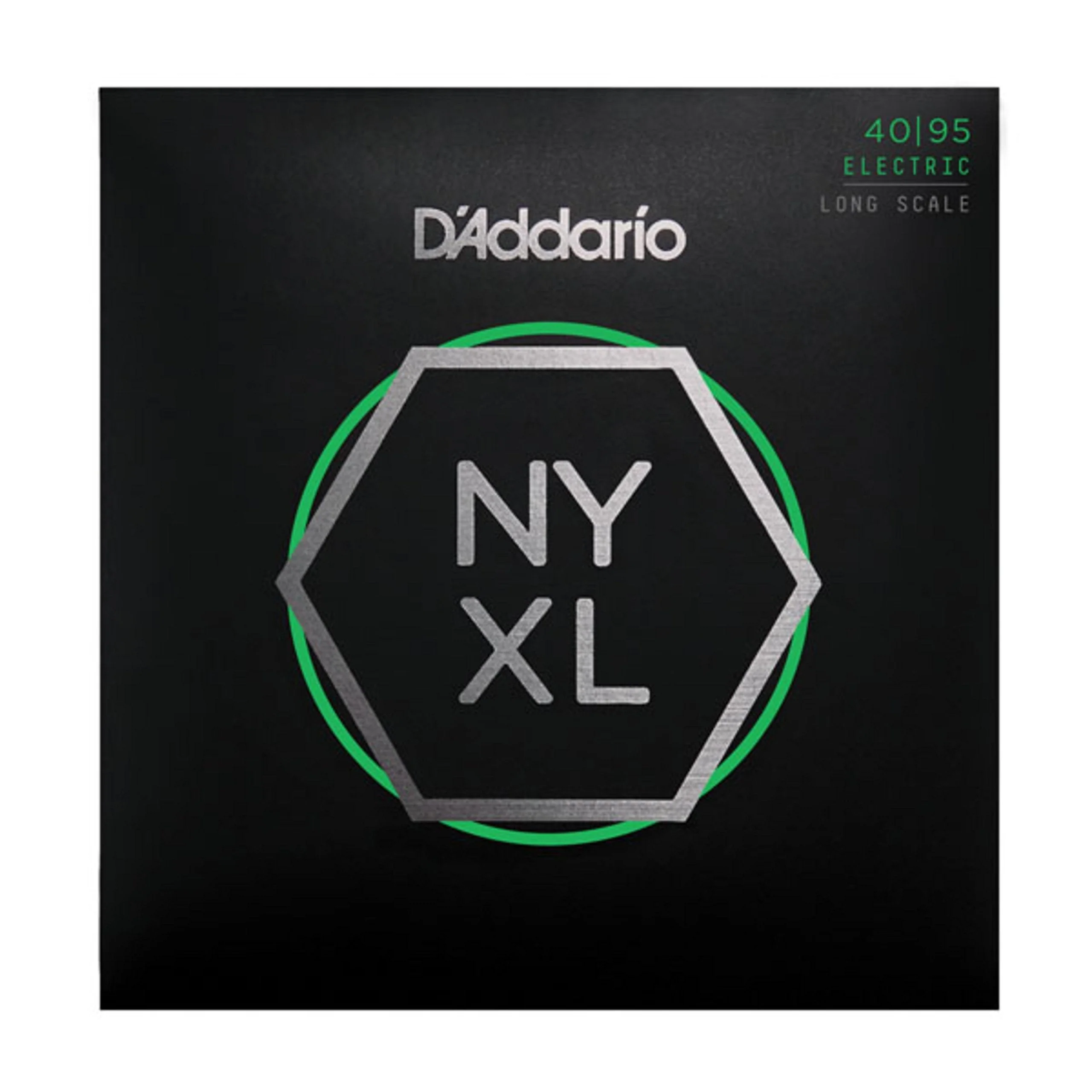 D'Addario Bass Guitar Strings, NYXL Nickel Plated, NYXL4095, Super Light Gauge 40-95, Long Scale, 4-String Set, Pack of 1 Super Light, 40-95