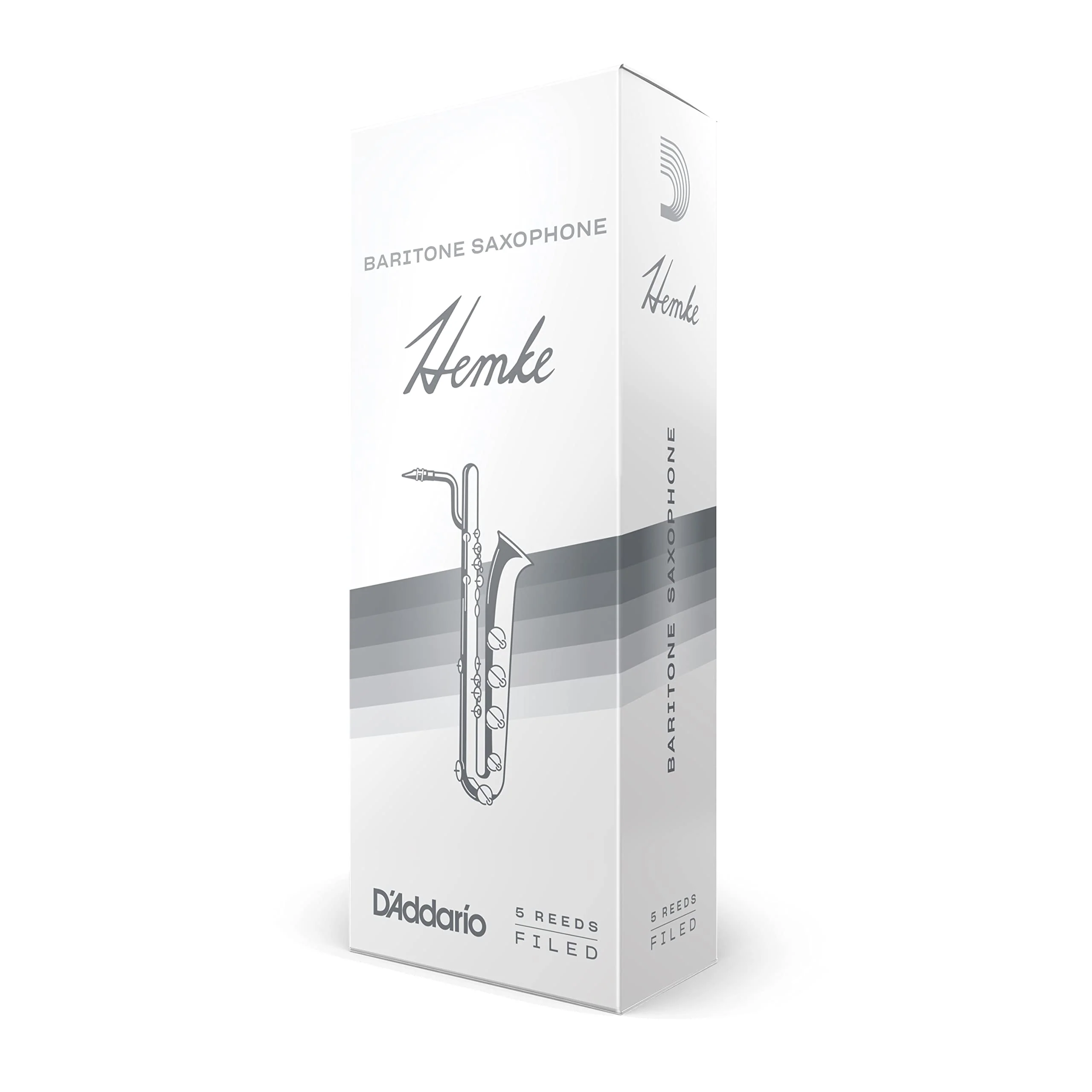 D'Addario Hemke Baritone Sax Reeds, Strength 3.5, 5-pack