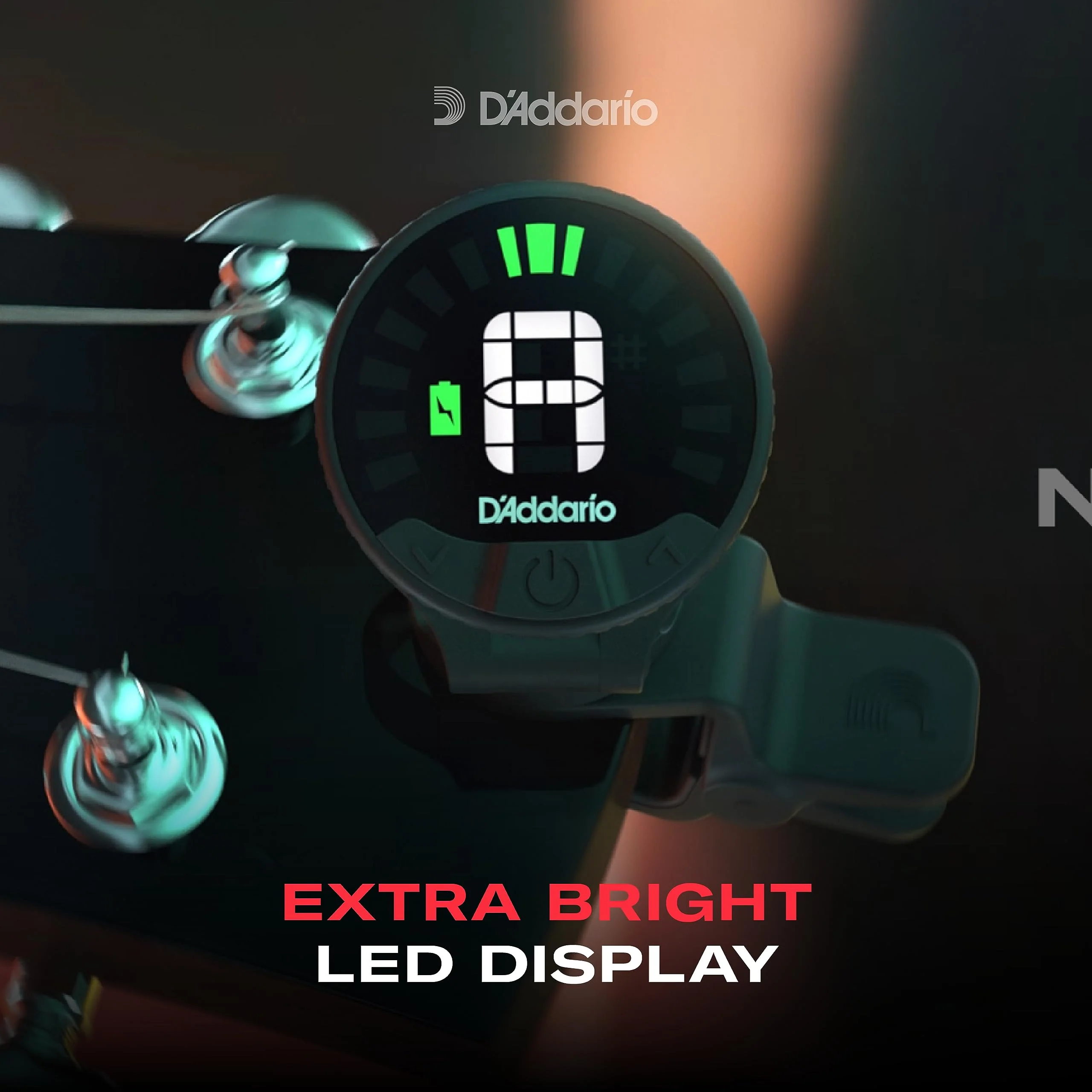 D'Addario Nexxus 360 Rechargeable Cello & Bass Tuner - Clip On Tuner for Cello & Bass - Auto Powers Off - Adjustable Full Color LED Screen Cello/Bass - Image 6