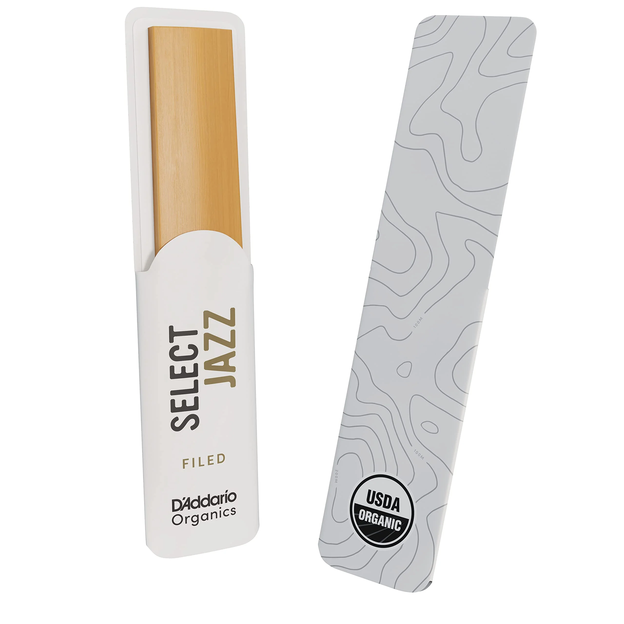 D'Addario Organic Select Jazz Filed Sax 3 Medium, 5 Pack Baritone Saxophone Reeds (ORSF05BSX3M) - Image 5