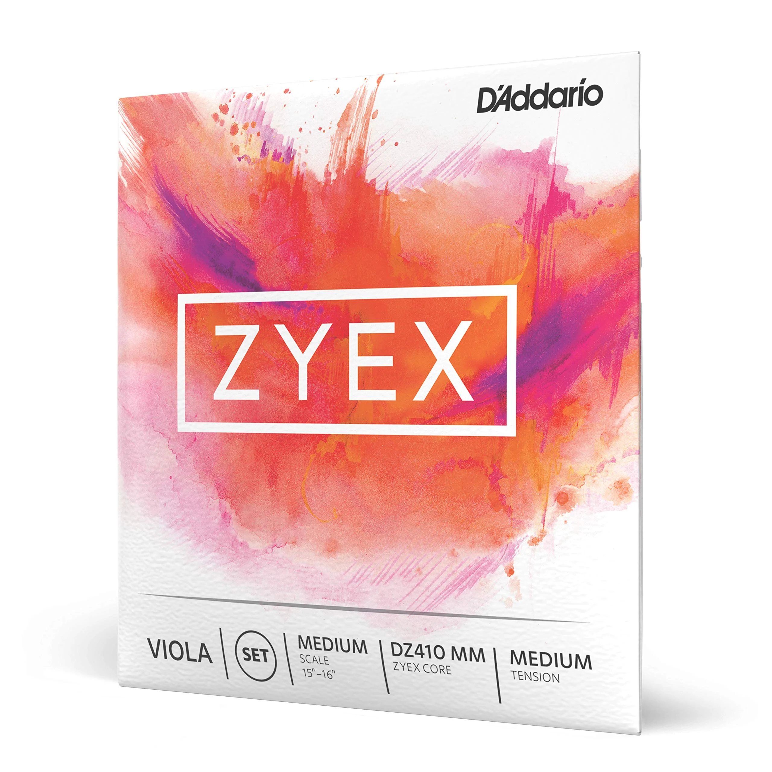 D'Addario Zyex Viola String Set, Medium Scale, Medium Tension Full Set