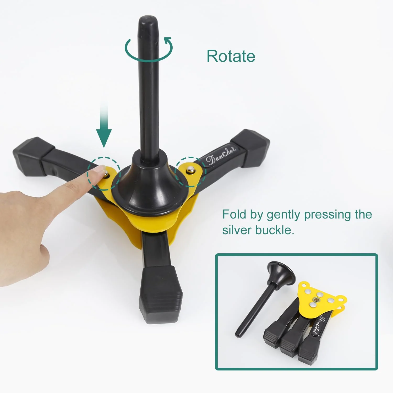 Danchet Foldable Portable Soprano Saxophone Stand, Sax Tripod Holder, Portable Soprano Saxophone Stand… Soprano Sax Stands - Image 2