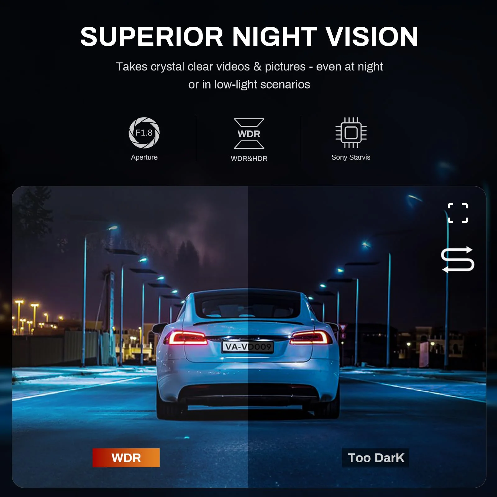 Dash Cam Front, 2.5K 1440P HD Dash Camera for Cars, Smart Mini Dashcam with App, Built-in WiFi, 1.47" IPS Screen, 150°Wide-Angle, Night Vision, WDR, 24Hours Parking Mode, G-Sensor, Free 32G Card L3-2.5K - Image 4