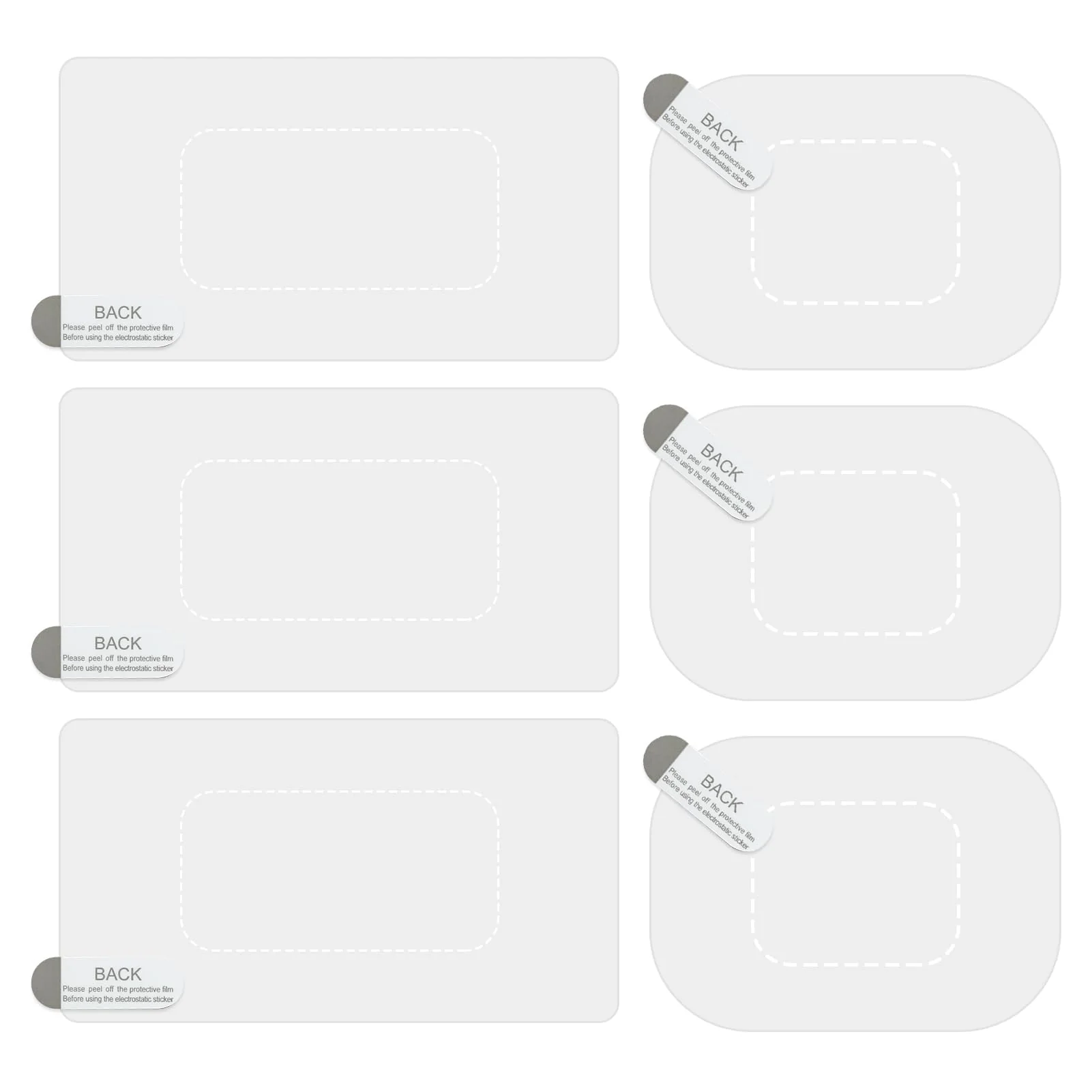 Dashcam Windshield Sticker, Sturdy CAR HUD Screen Sticker Film Easily Prevent Scratching & Falling, Durable and Reusable Windshield Sticker Applicator for Windshield On Dash Cam (8-Pcs) 8-pcs - Image 7