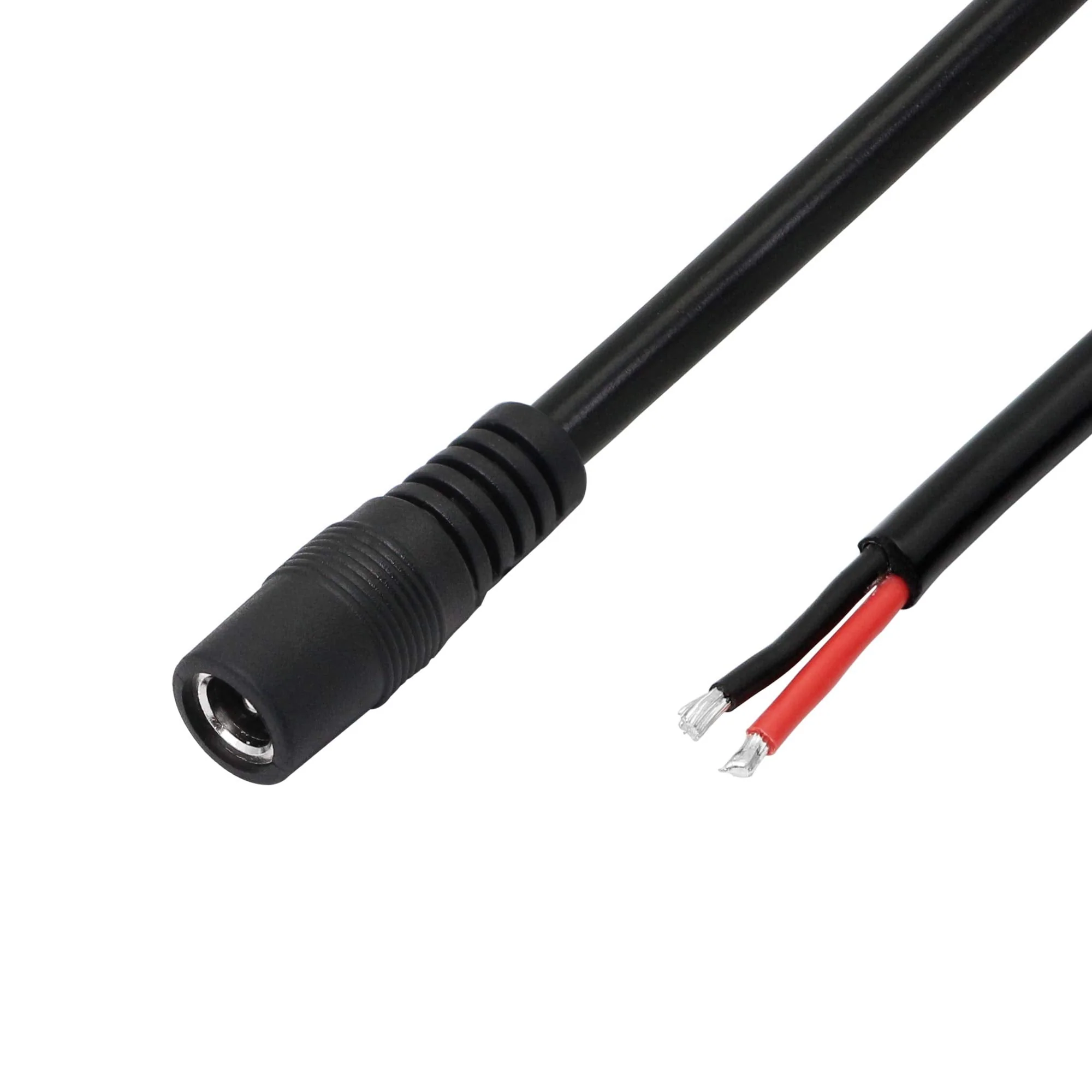 DC Power Pigtails Cable,3FT DC 5.5MM x 2.1MM Female Plug to Bare Wire Open End Power Wire Supply Repair Cable,16 AWG Barrel Connector Pigtail for CCTV Security Camera,DVR,LED Strip Light Etc-2 Pcs(F) - Image 8