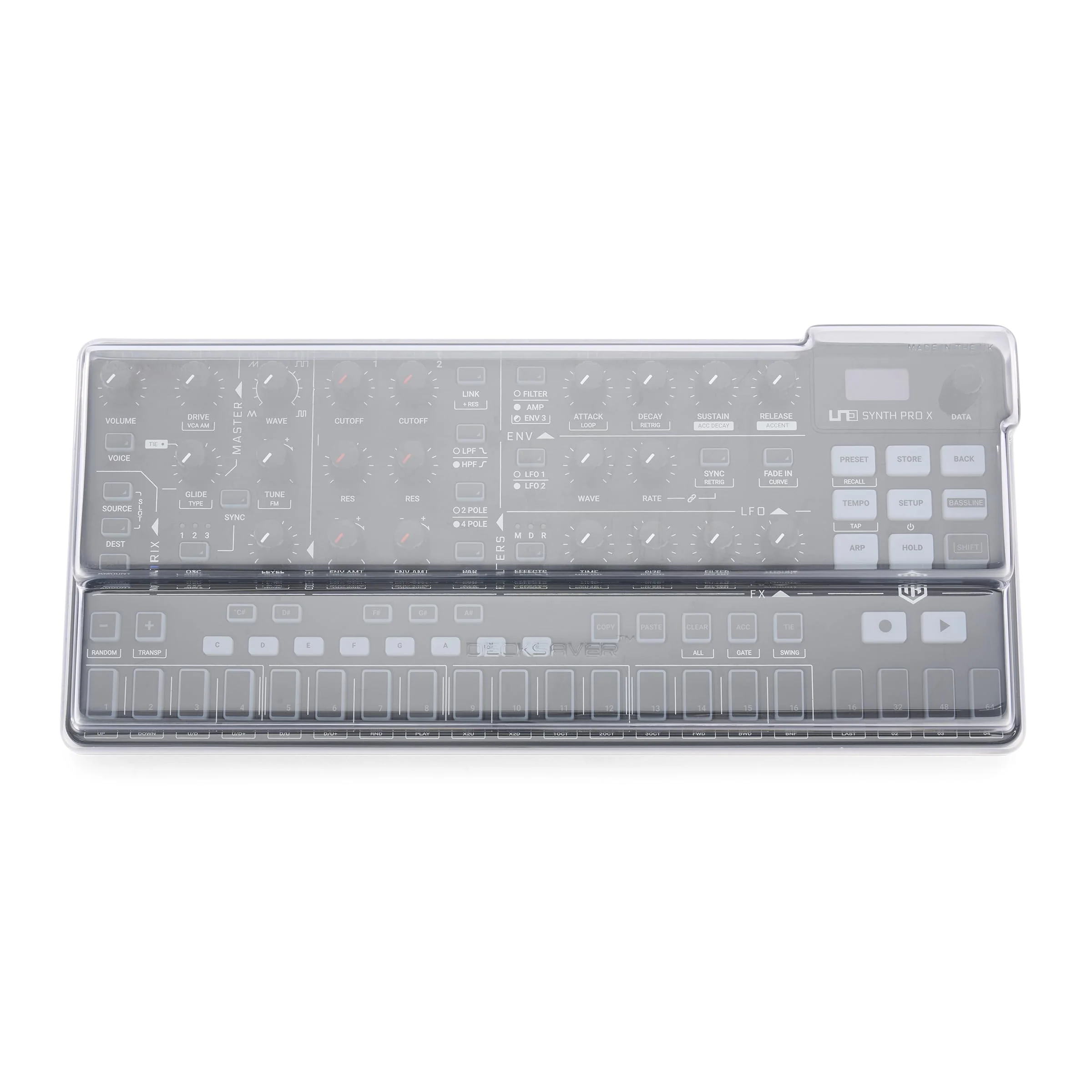 Decksaver Super Strong Polycarbonate Custom Fit Cover Compatible with IK Multimedia UNO Synth PRO X, Dust Cover for Travel and Everyday Protection - Image 2