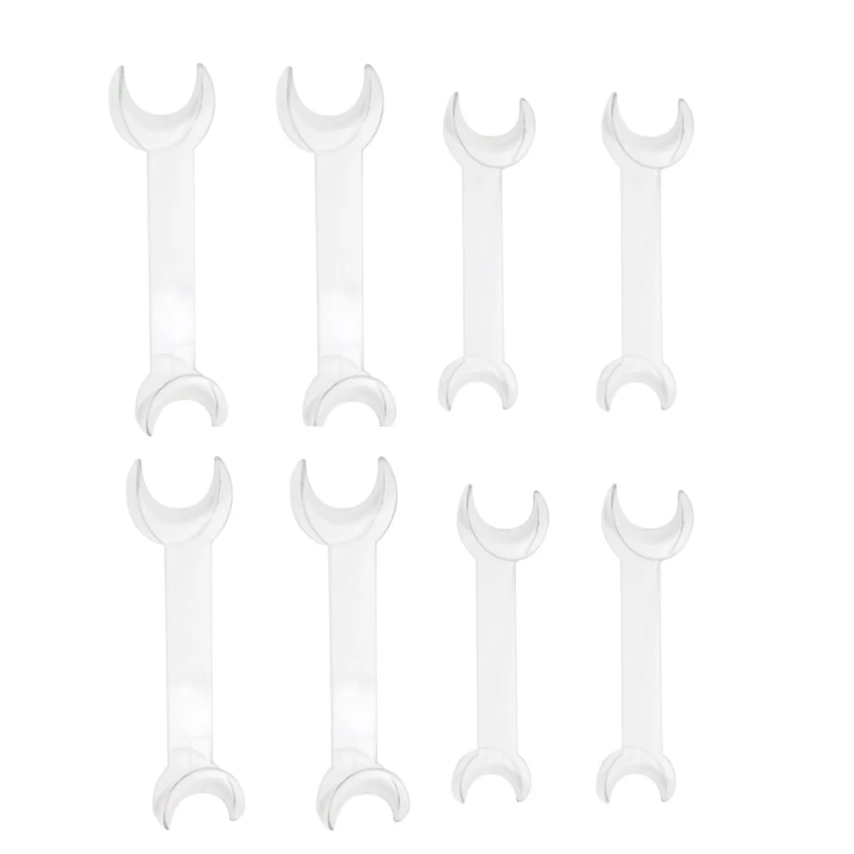 Dental Cheek Holder, Autoclavable Double Head Mouth Opener for Teeth Whitening, 2 Sizes T-shaped Transparent Lip Cheek Holder for Dentist, Oral Care, Party, Mouth Guard, Pronouncing White