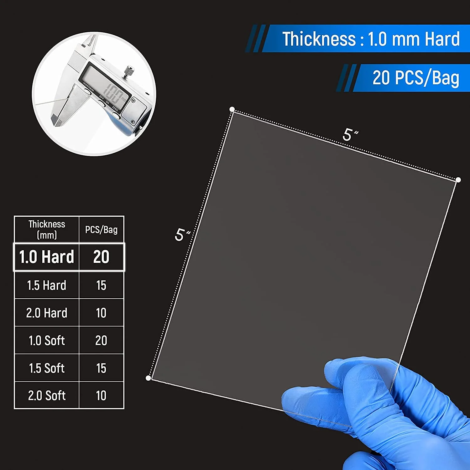 Dental Lab Rail Thermoforming Material for Vacuum Forming Soft Hard 1/1.5/2mm (1.0mm, Hard) - Image 7